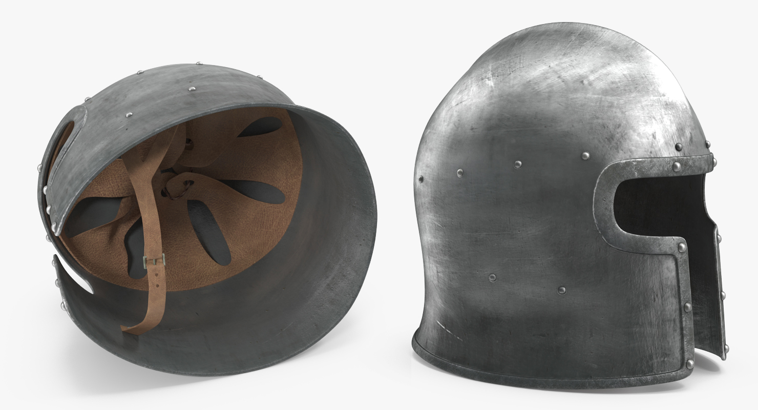 3D Barbuta Medieval Helmet model