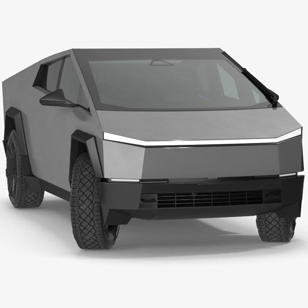 2024 Tesla Cybertruck with Lights On Rigged for Cinema 4D 3D