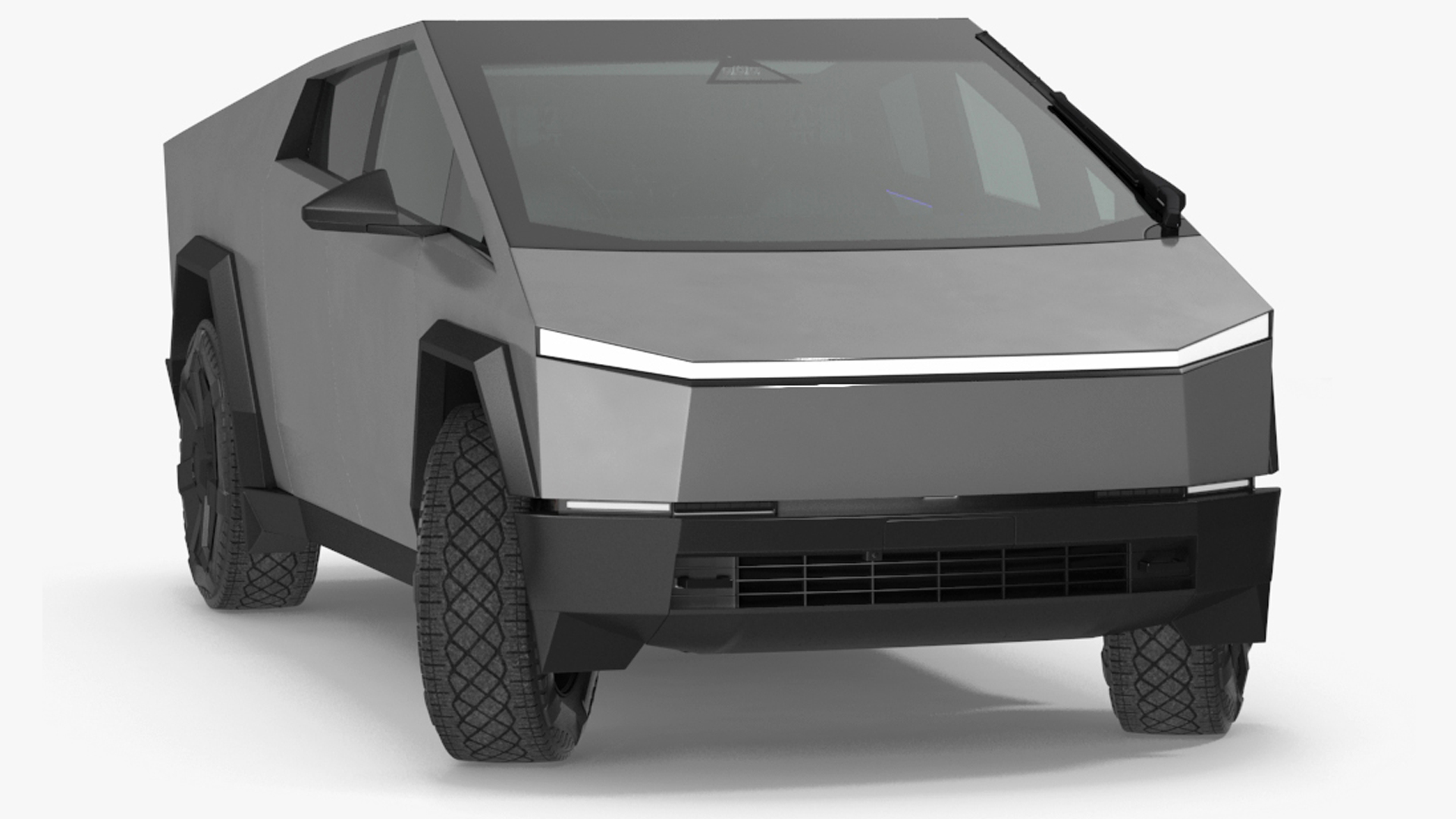 2024 Tesla Cybertruck with Lights On Rigged for Cinema 4D 3D