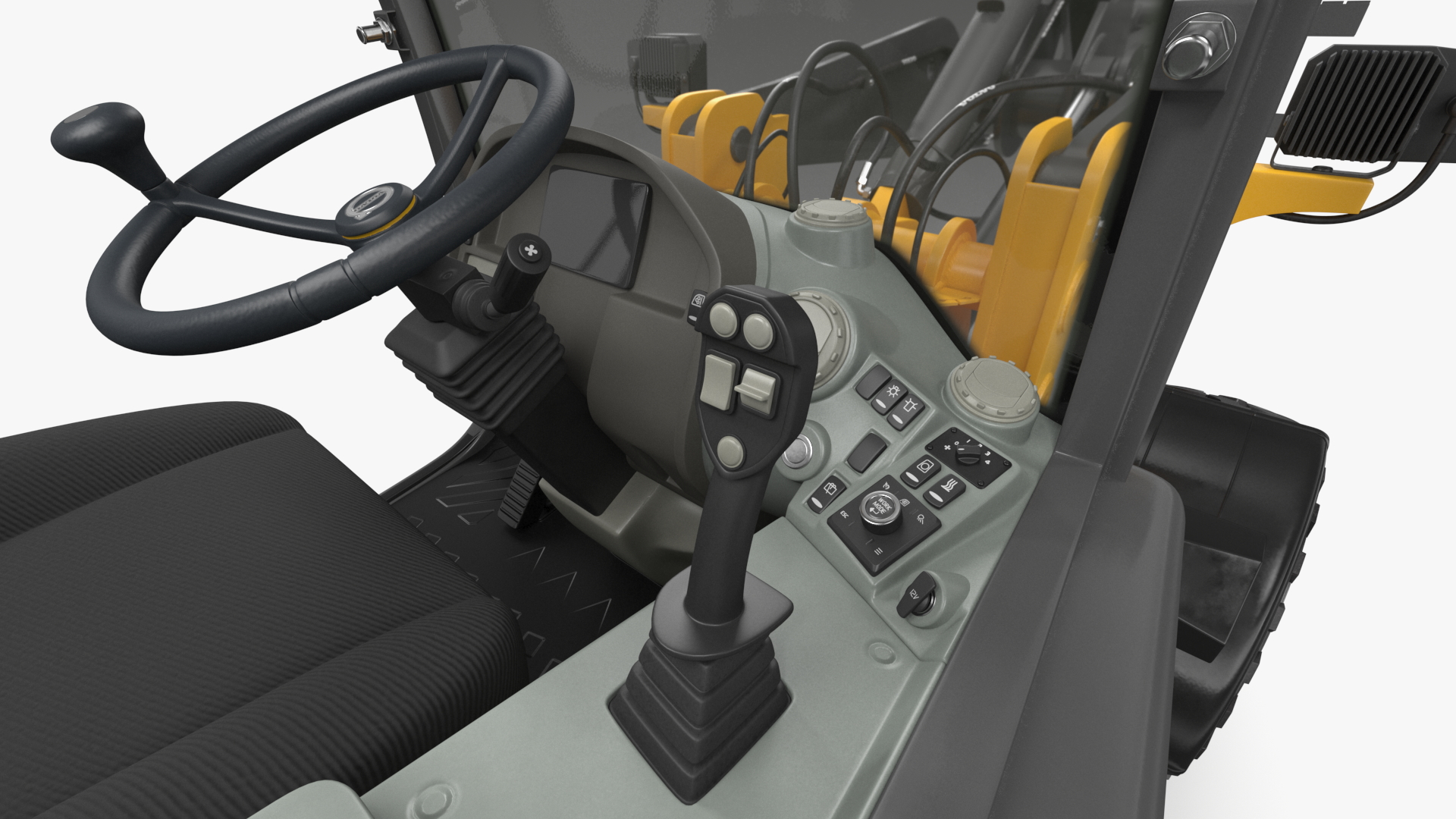 Volvo L25 Electric Loader with Pallet Fork Rigged 3D model
