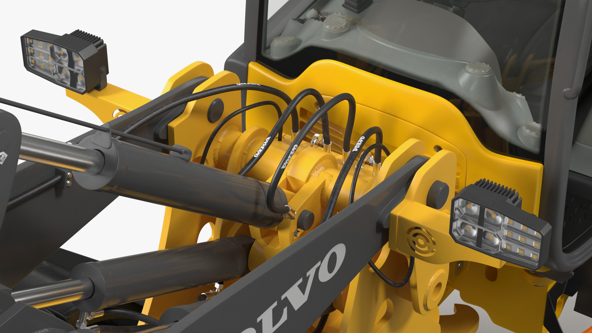 Volvo L25 Electric Loader with Pallet Fork Rigged 3D model