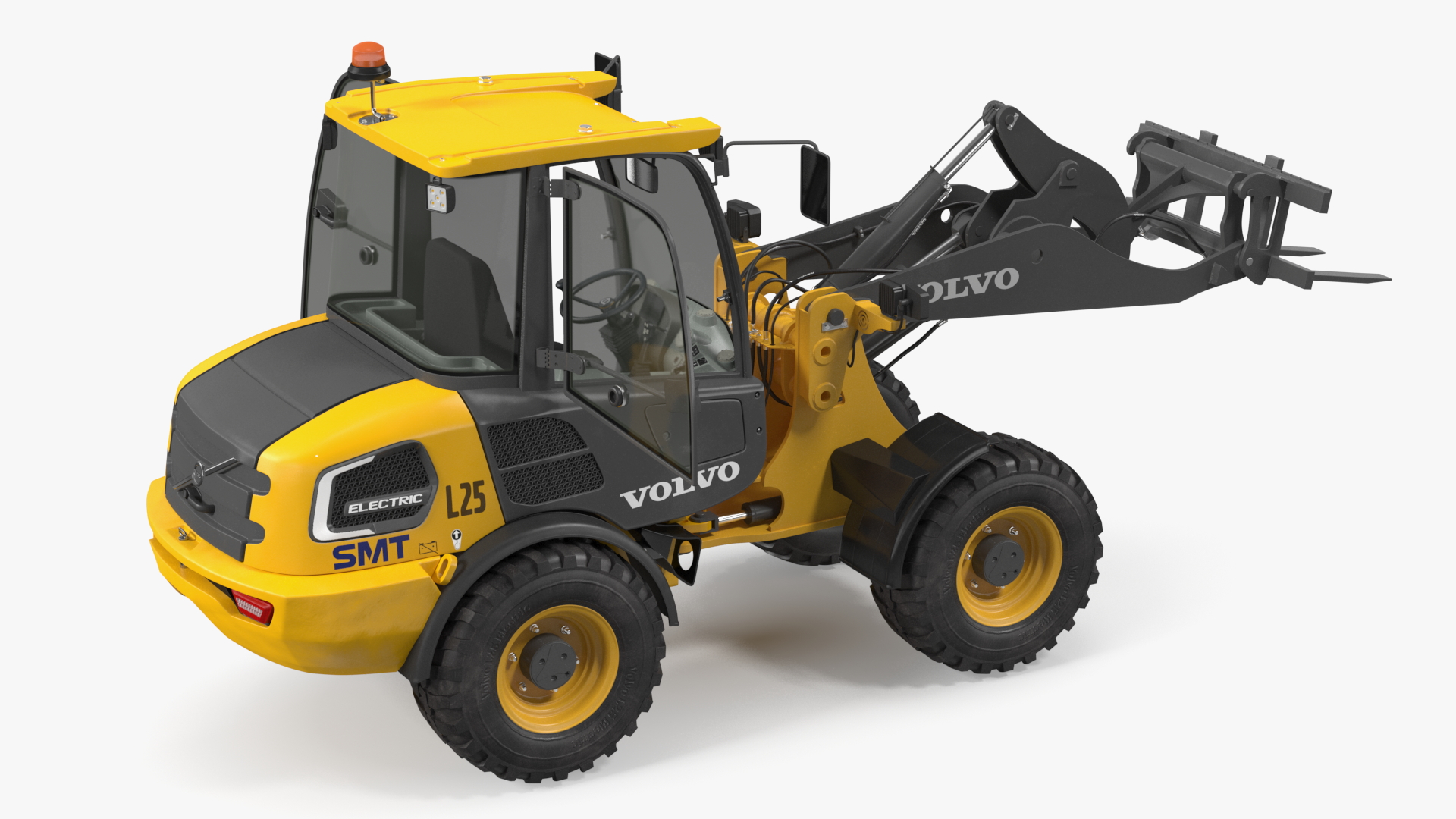 Volvo L25 Electric Loader with Pallet Fork Rigged 3D model