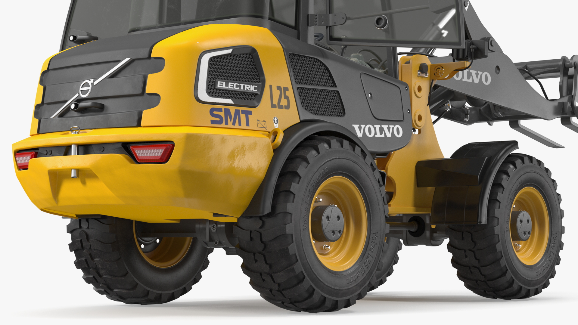 Volvo L25 Electric Loader with Pallet Fork Rigged 3D model