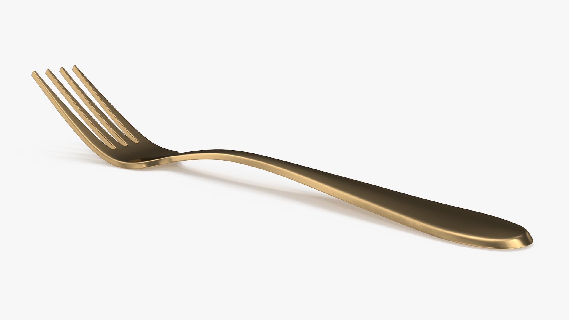 3D Golden Fork