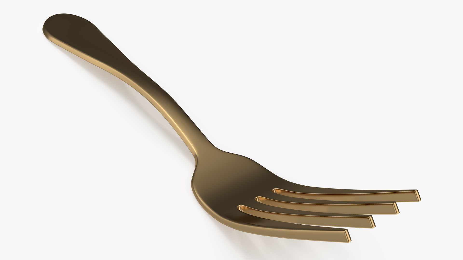 3D Golden Fork