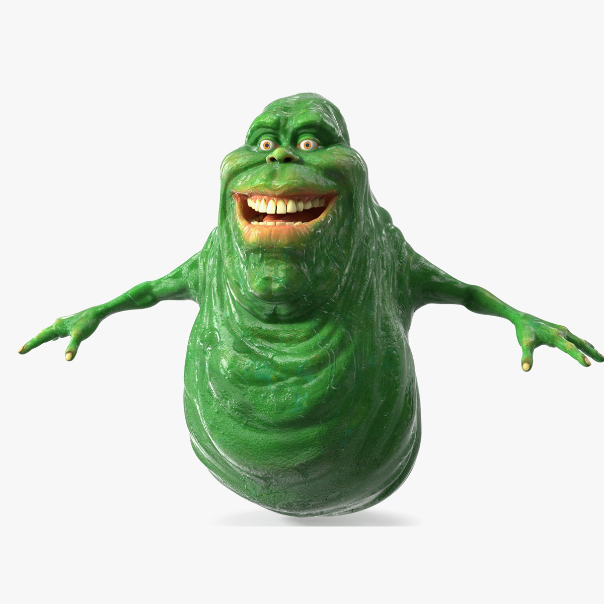 3D Slimer Ghost Character Rigged for Cinema 4D model