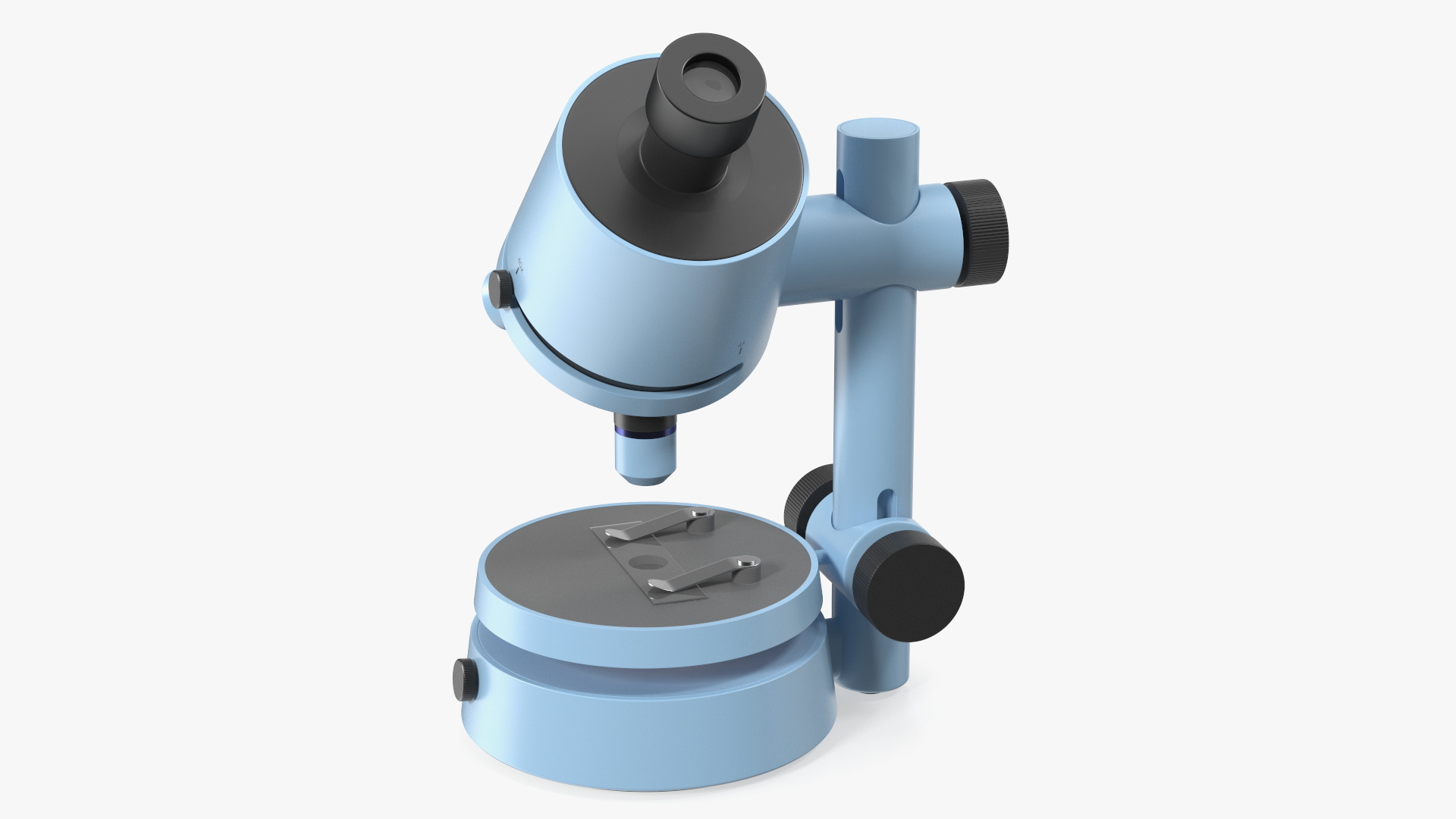 3D model Stereoscopic Modern Microscope Blue