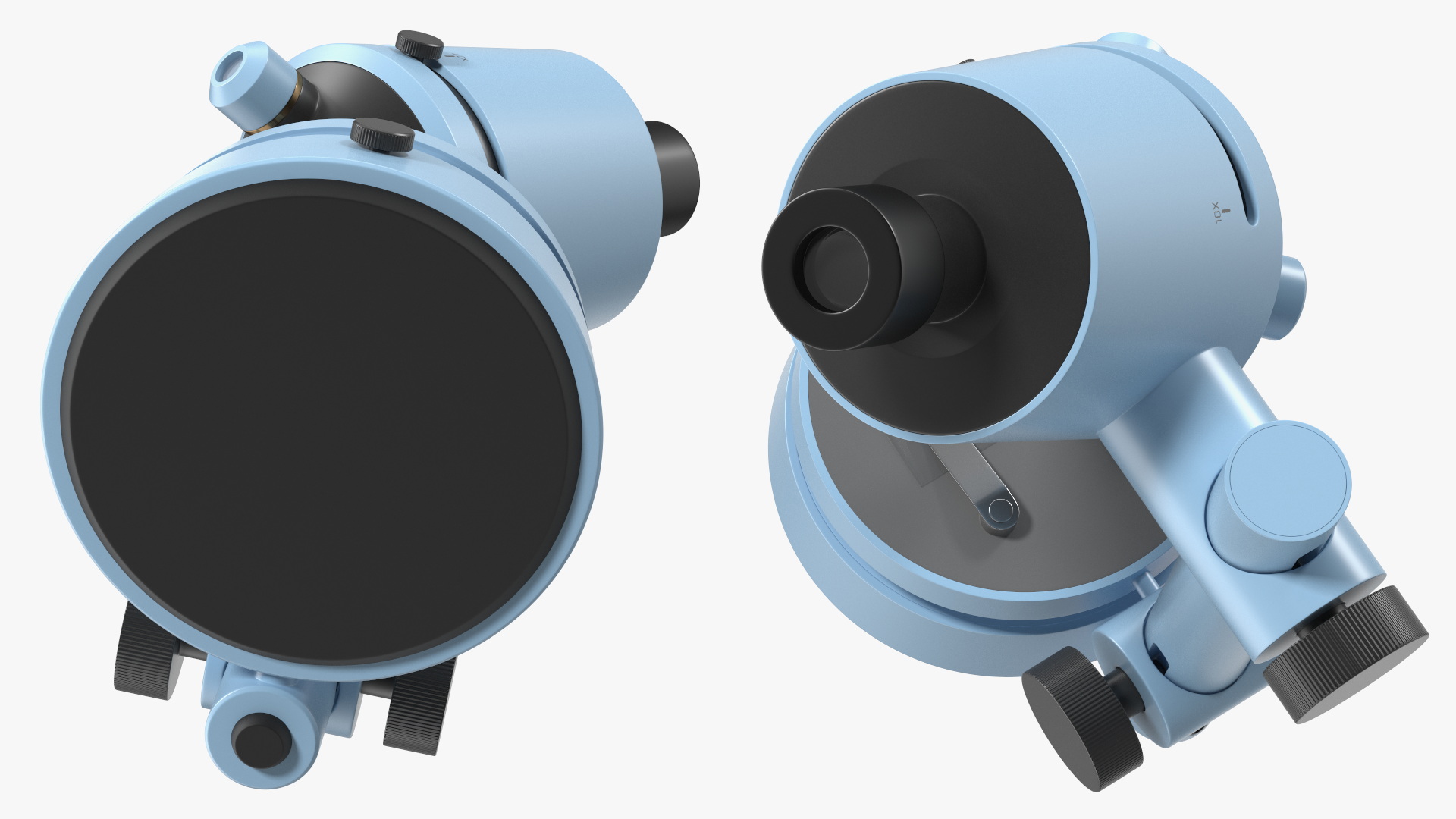 3D model Stereoscopic Modern Microscope Blue