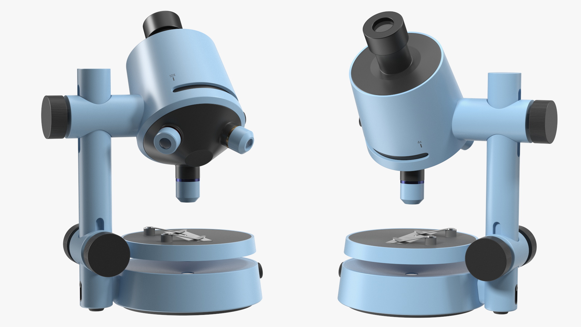 3D model Stereoscopic Modern Microscope Blue