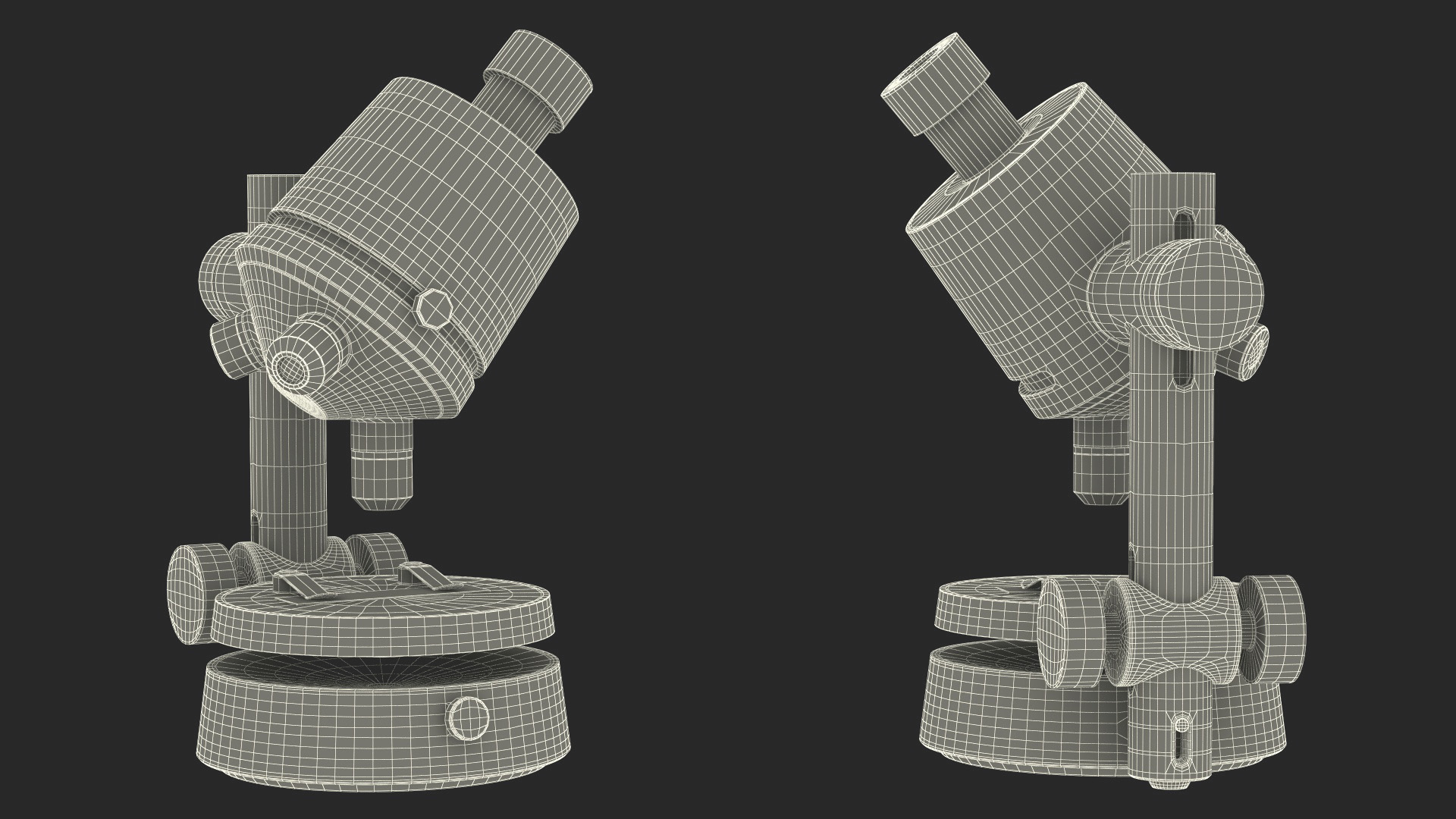 3D model Stereoscopic Modern Microscope Blue