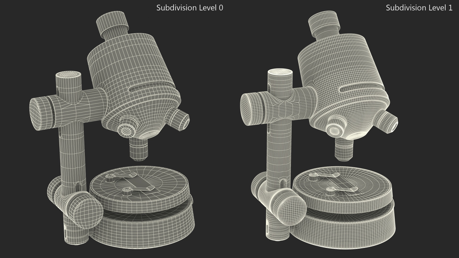 3D model Stereoscopic Modern Microscope Blue