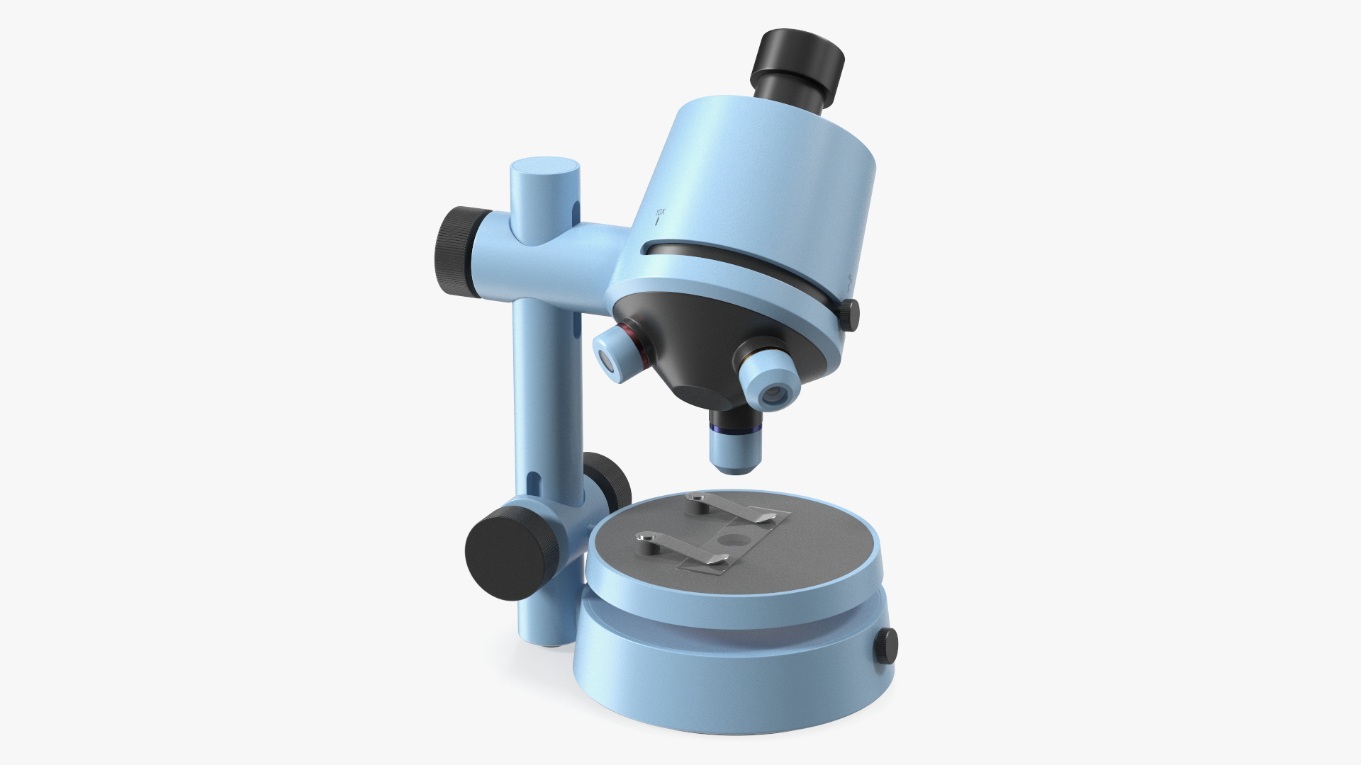 3D model Stereoscopic Modern Microscope Blue