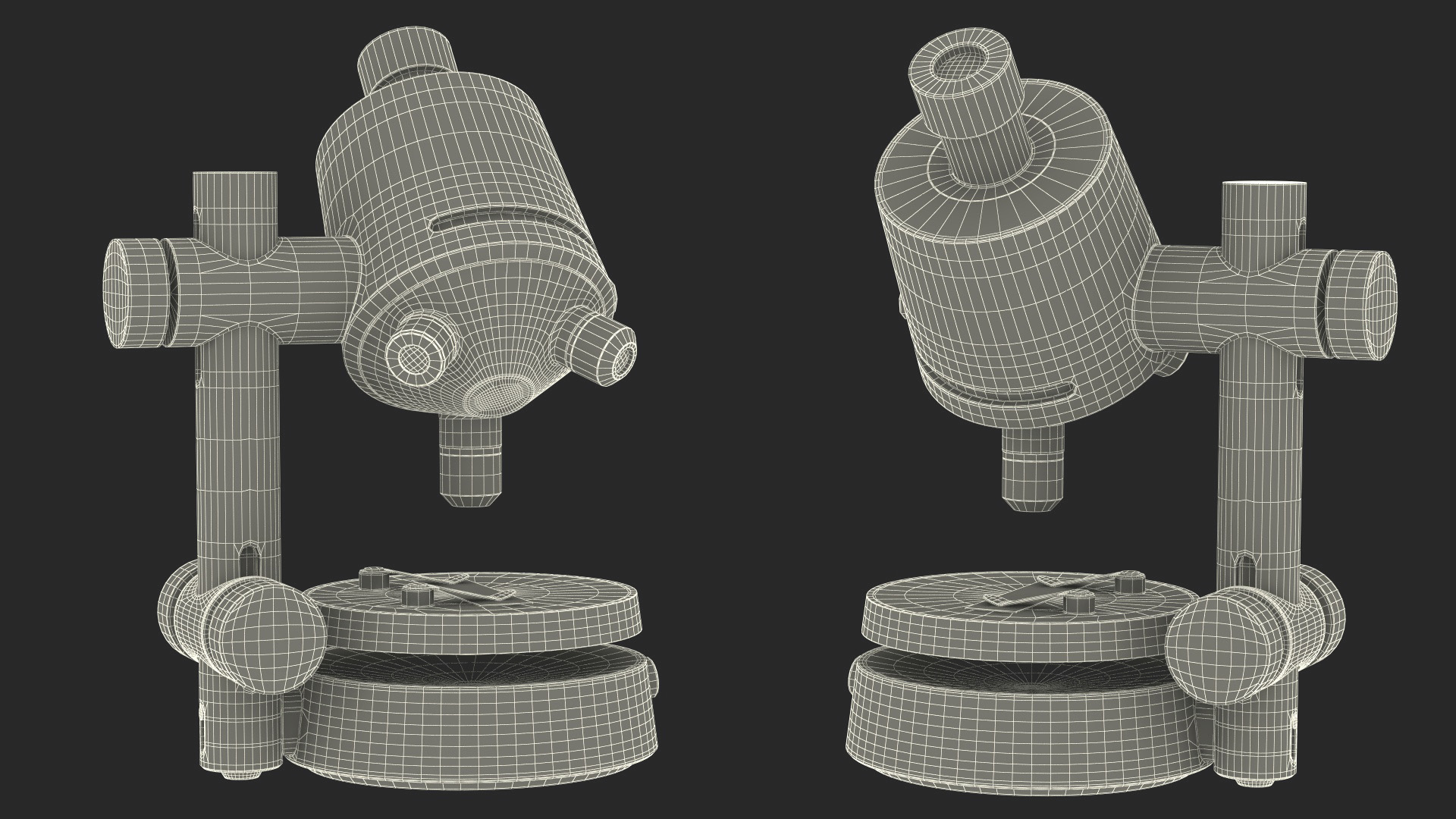 3D model Stereoscopic Modern Microscope Blue
