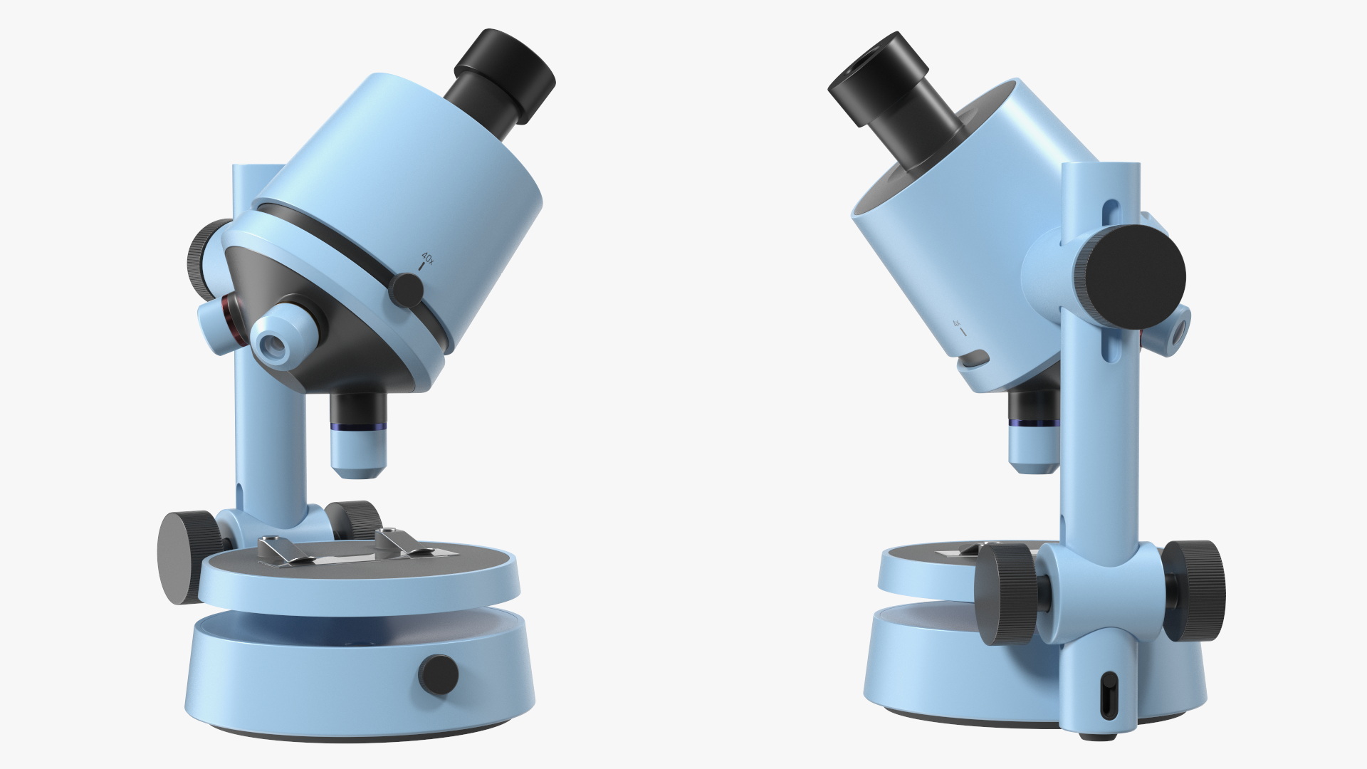 3D model Stereoscopic Modern Microscope Blue