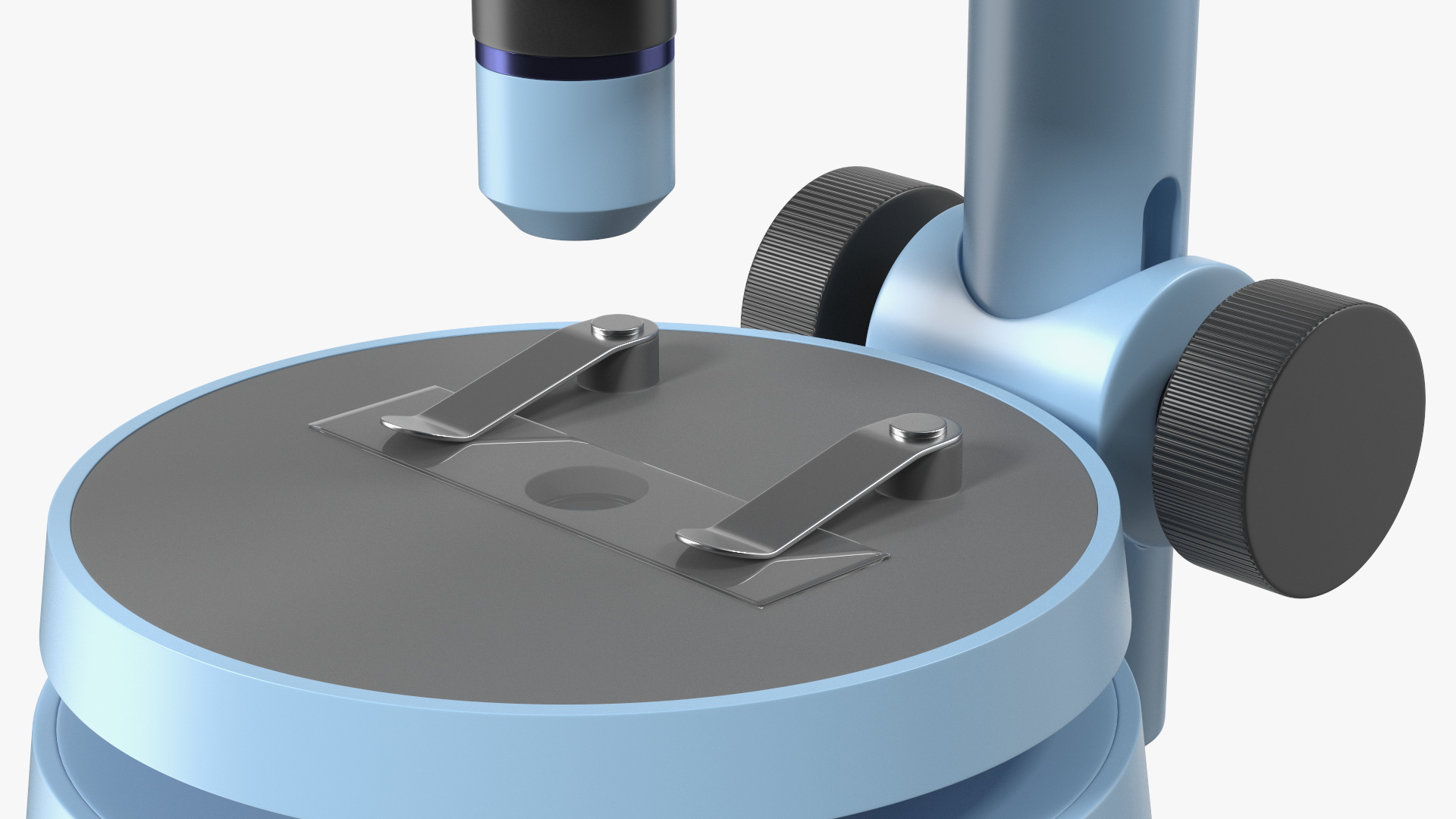 3D model Stereoscopic Modern Microscope Blue