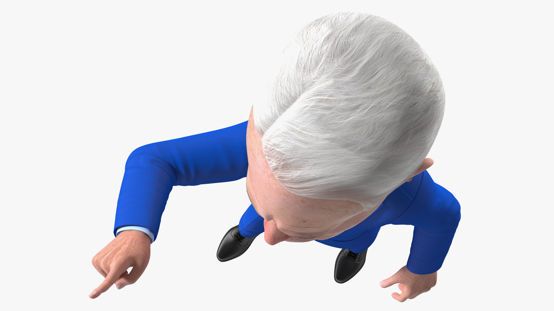 3D Cartoon Joe Biden Pointing Pose