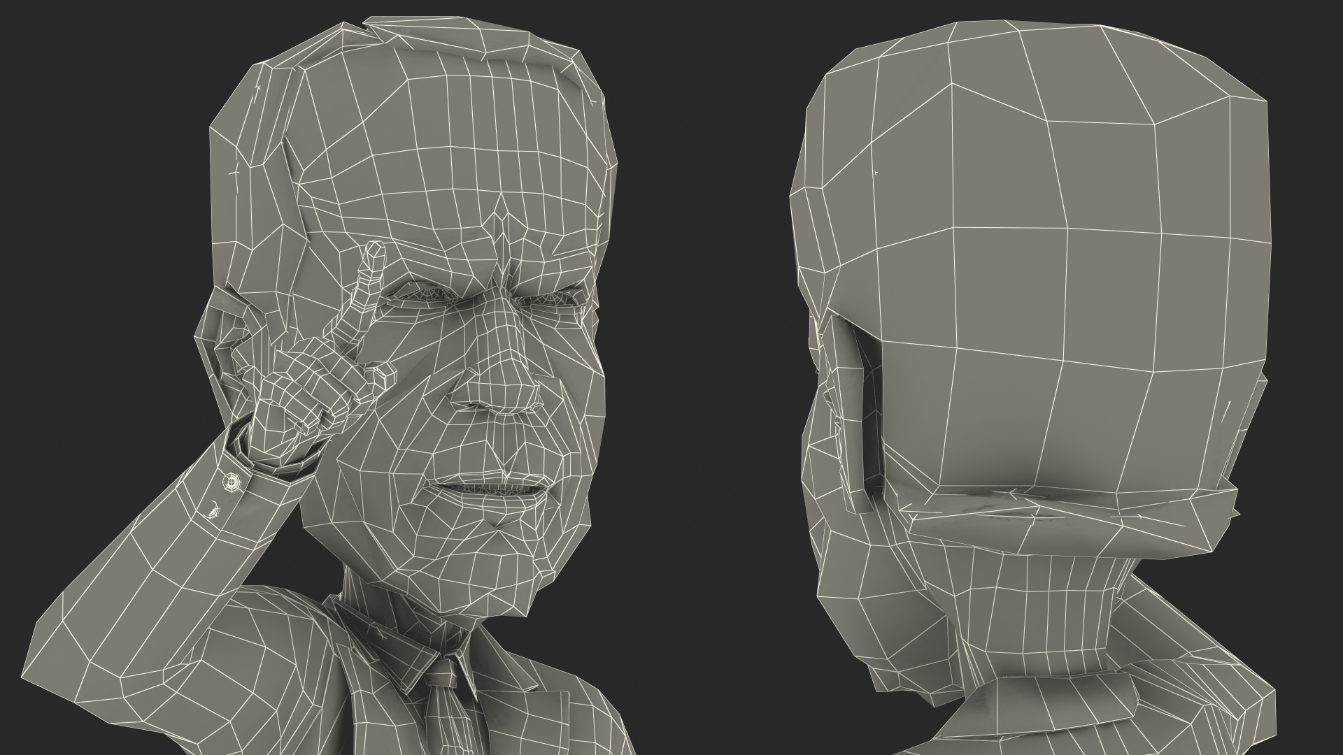 3D Cartoon Joe Biden Pointing Pose