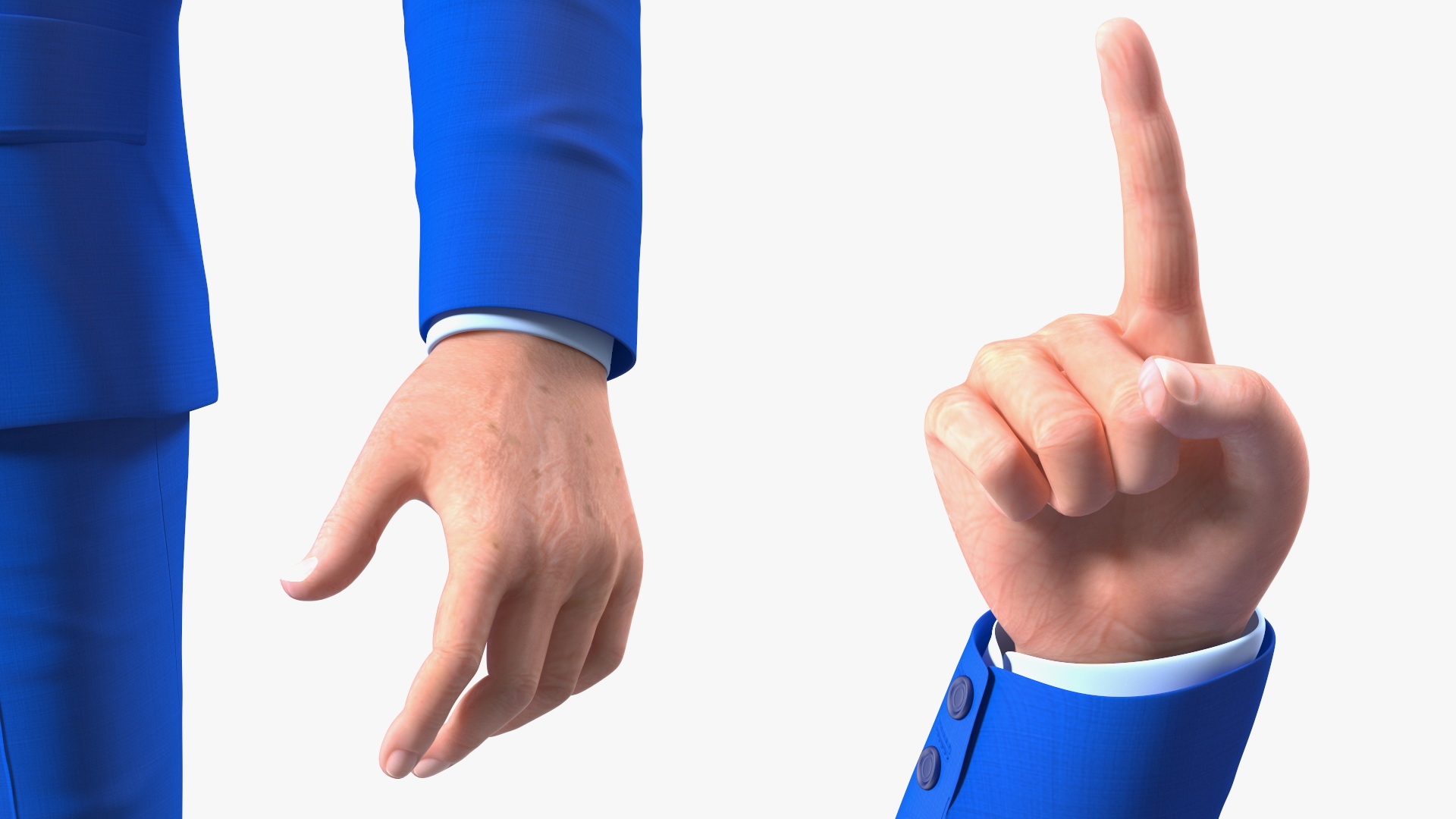 3D Cartoon Joe Biden Pointing Pose