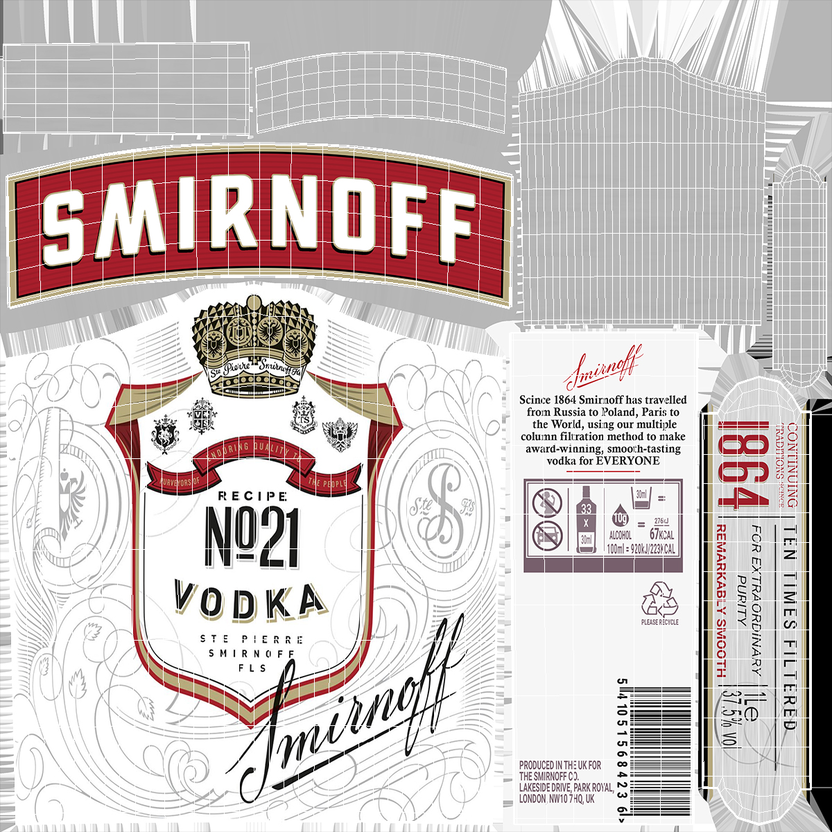 Smirnoff Vodka Serving Set with Caviar and Shots - view 7