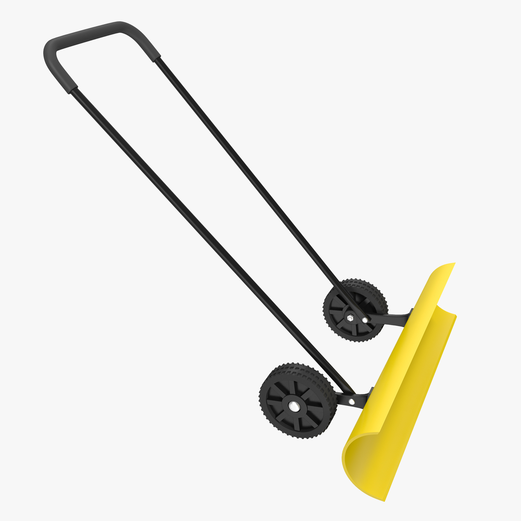 Snow Shovel Wheels 3D Model, view 3