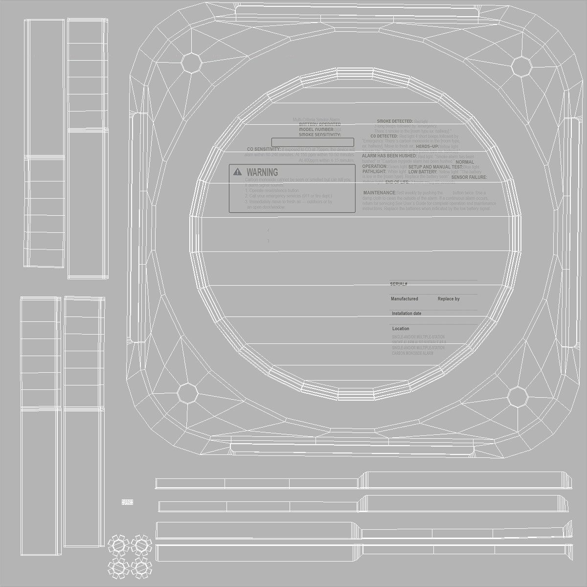 Smoke Detector Generic 2 3D model