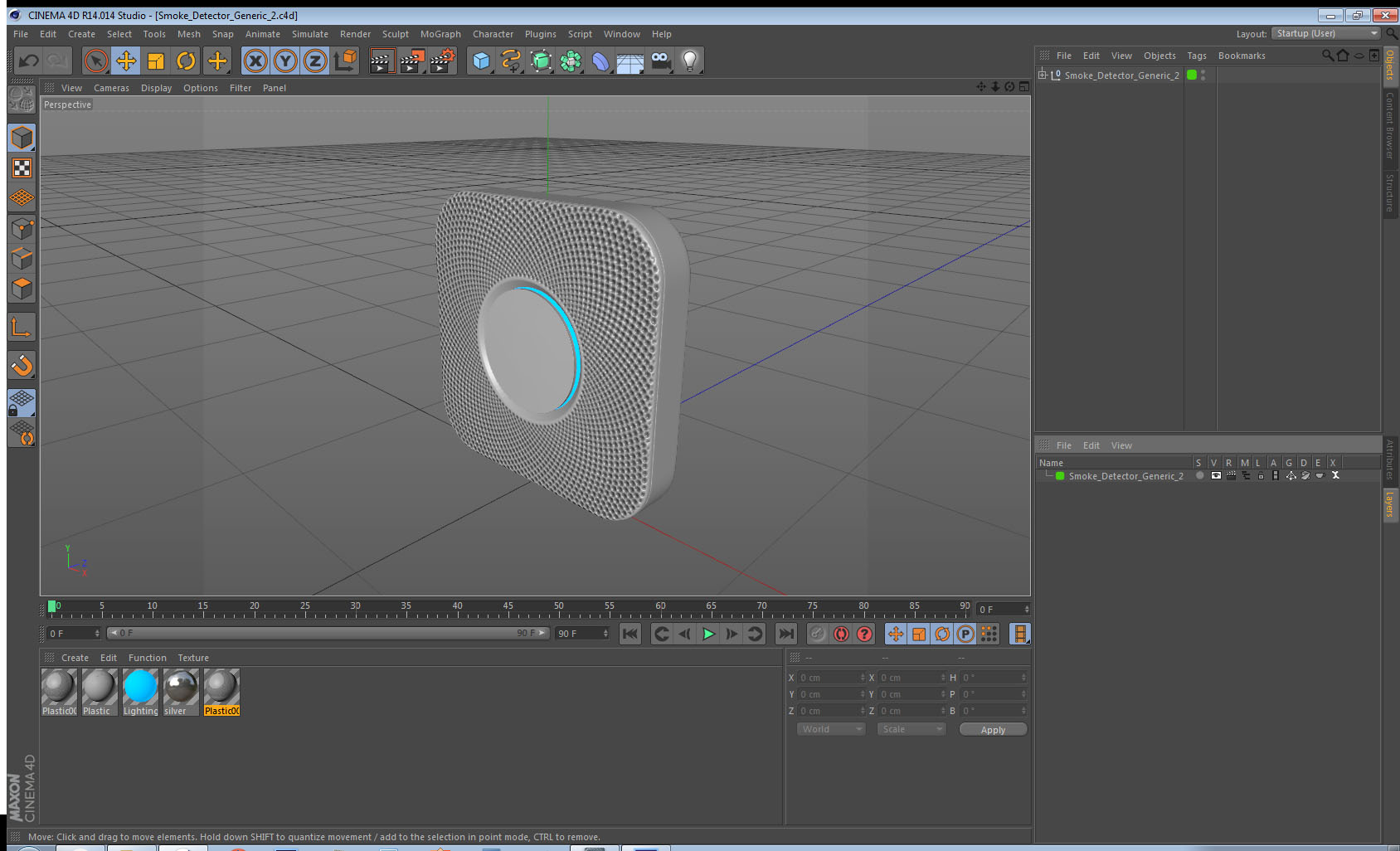 Smoke Detector Generic 2 3D model