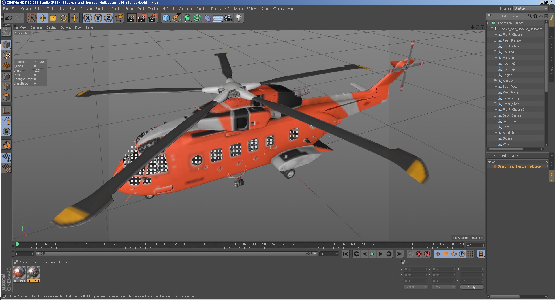 3D Search and Rescue Helicopter model