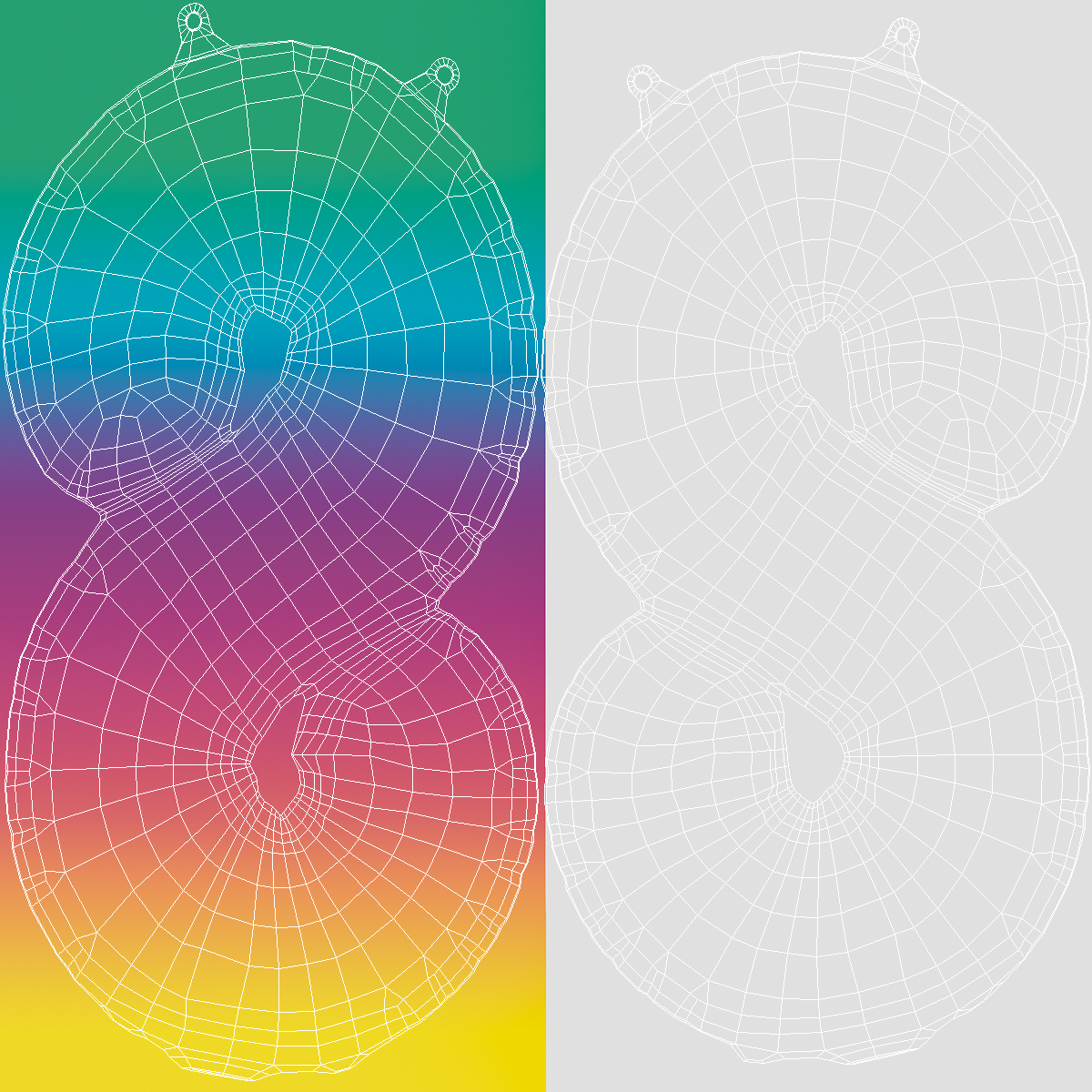 3D model Balloon Numbers 8 Rainbow