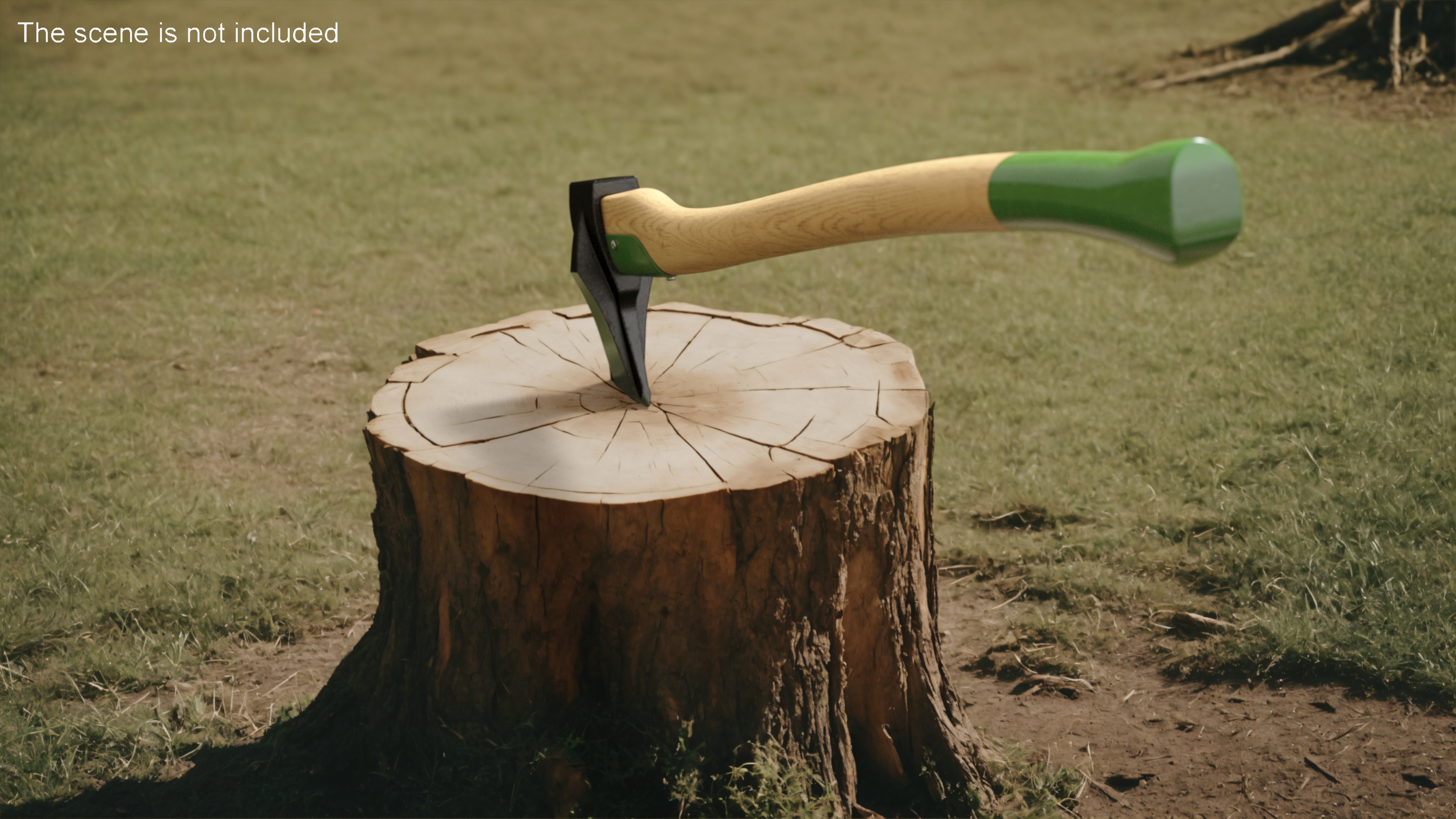 3D Heavy Log Splitting Axe model