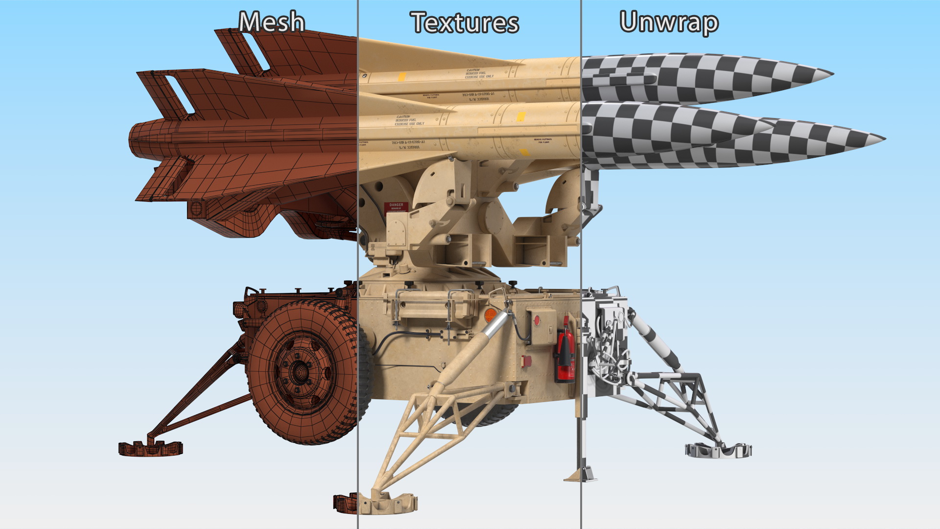 3D MIM23 HAWK System Sand Color model
