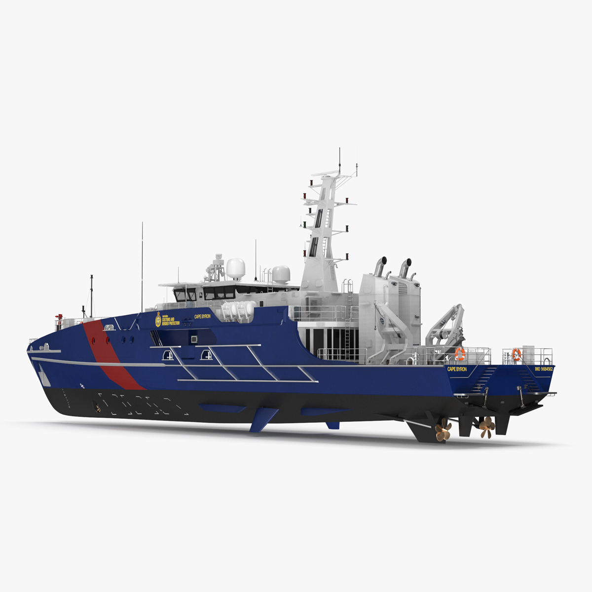3D model Patrol Vessel ABFC Cape Byron Rigged for Maya