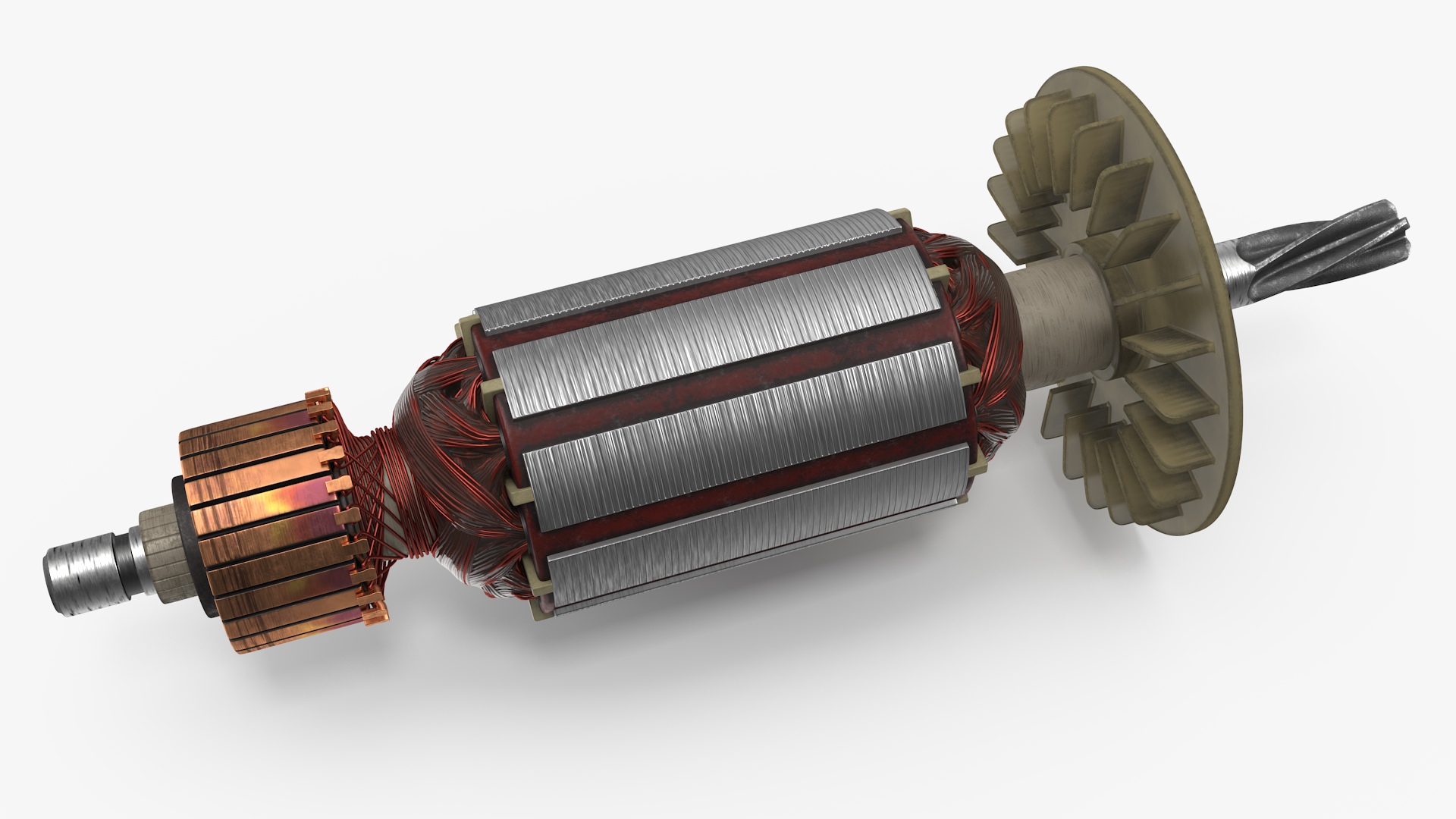 Old Electric Motor Rotor 3D model