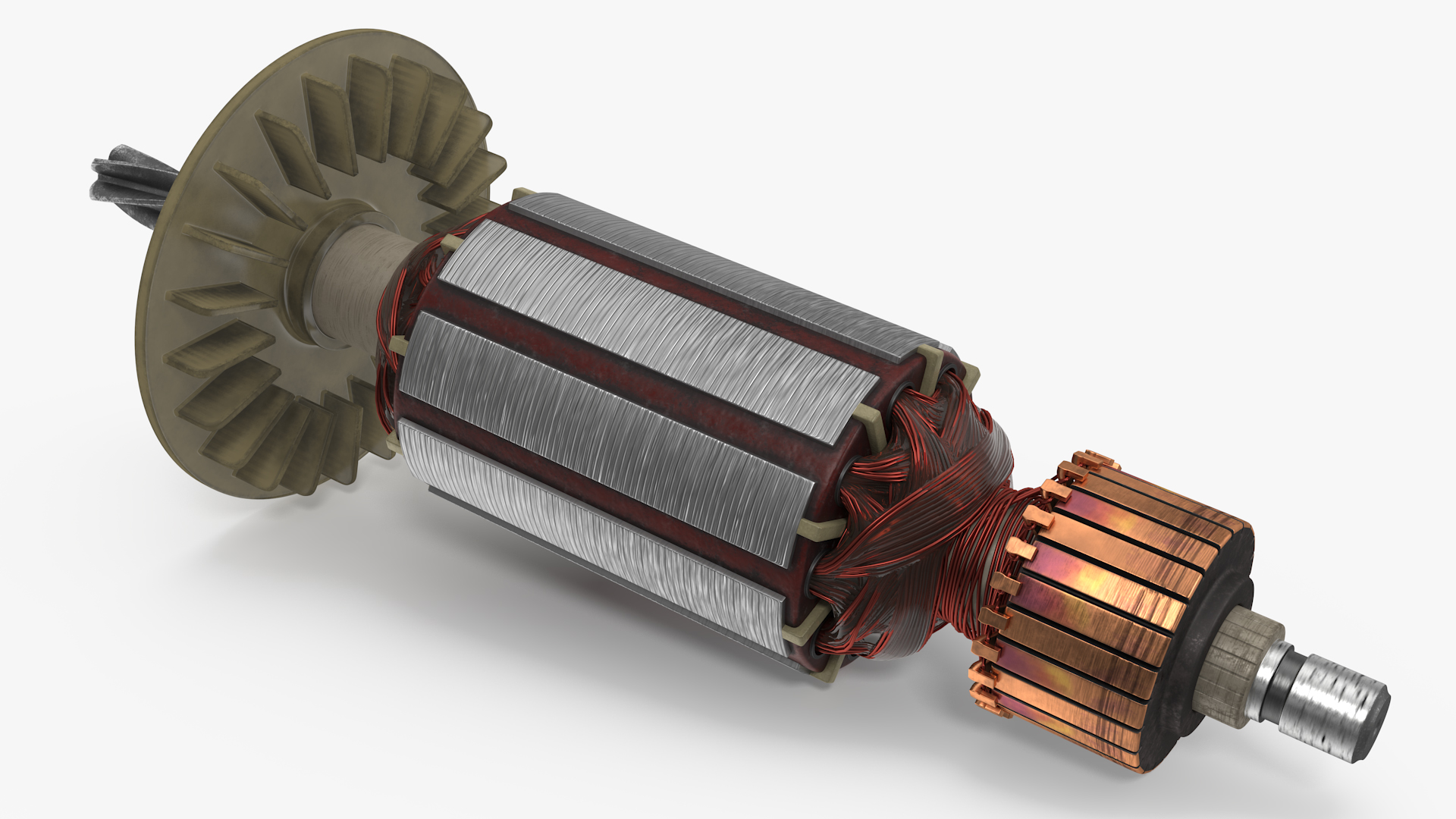 Old Electric Motor Rotor 3D model