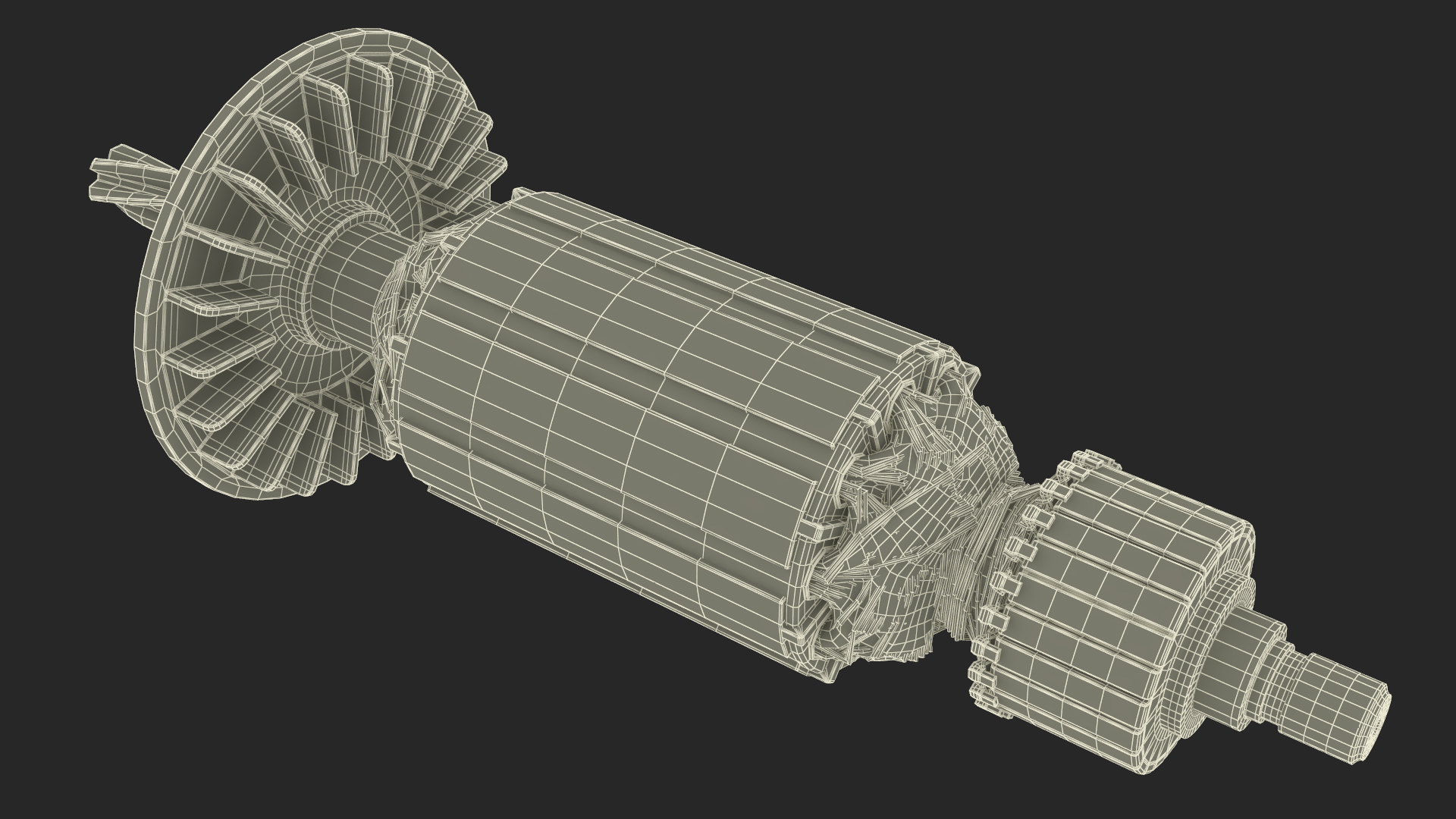 Old Electric Motor Rotor 3D model