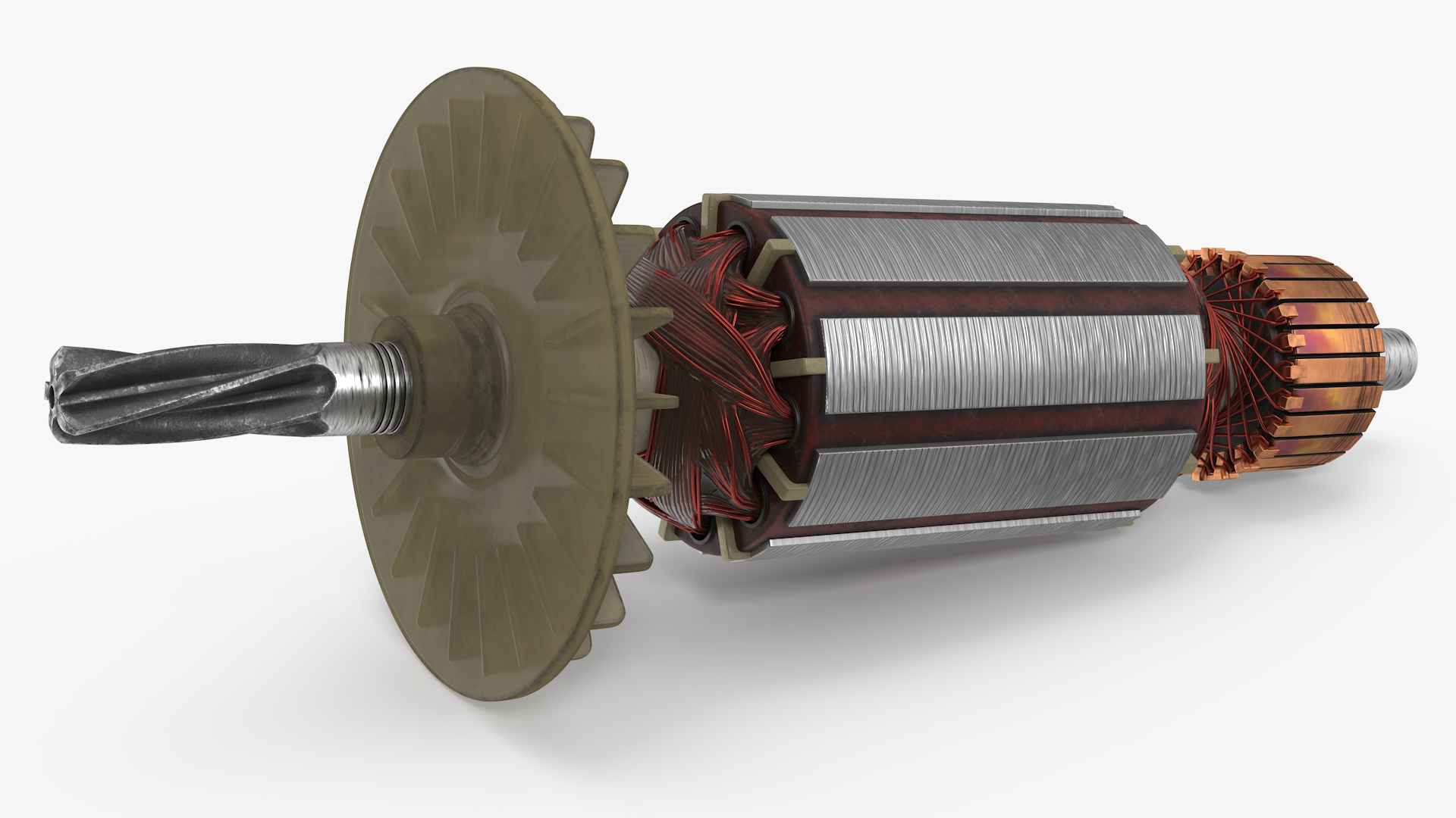 Old Electric Motor Rotor 3D model