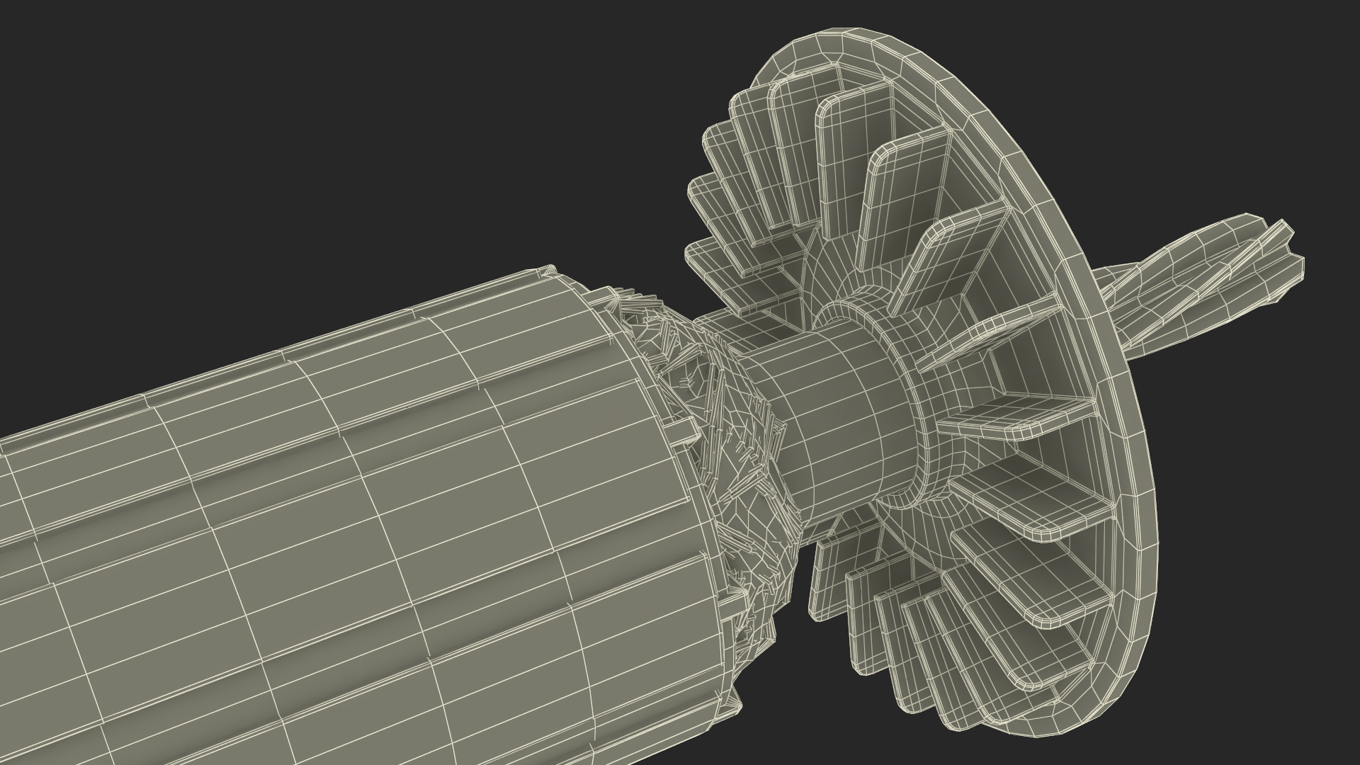 Old Electric Motor Rotor 3D model
