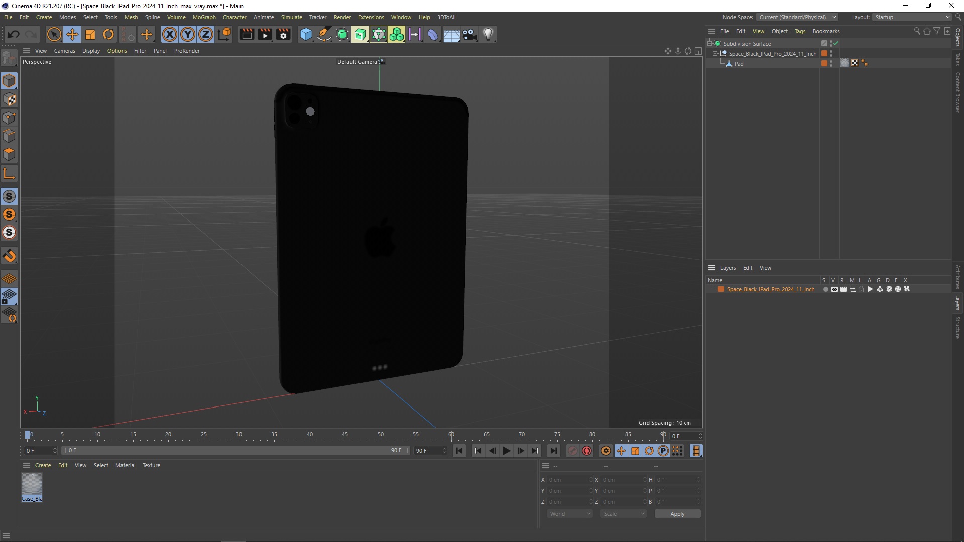 3D Space Black IPad Pro 2024 11 Inch model