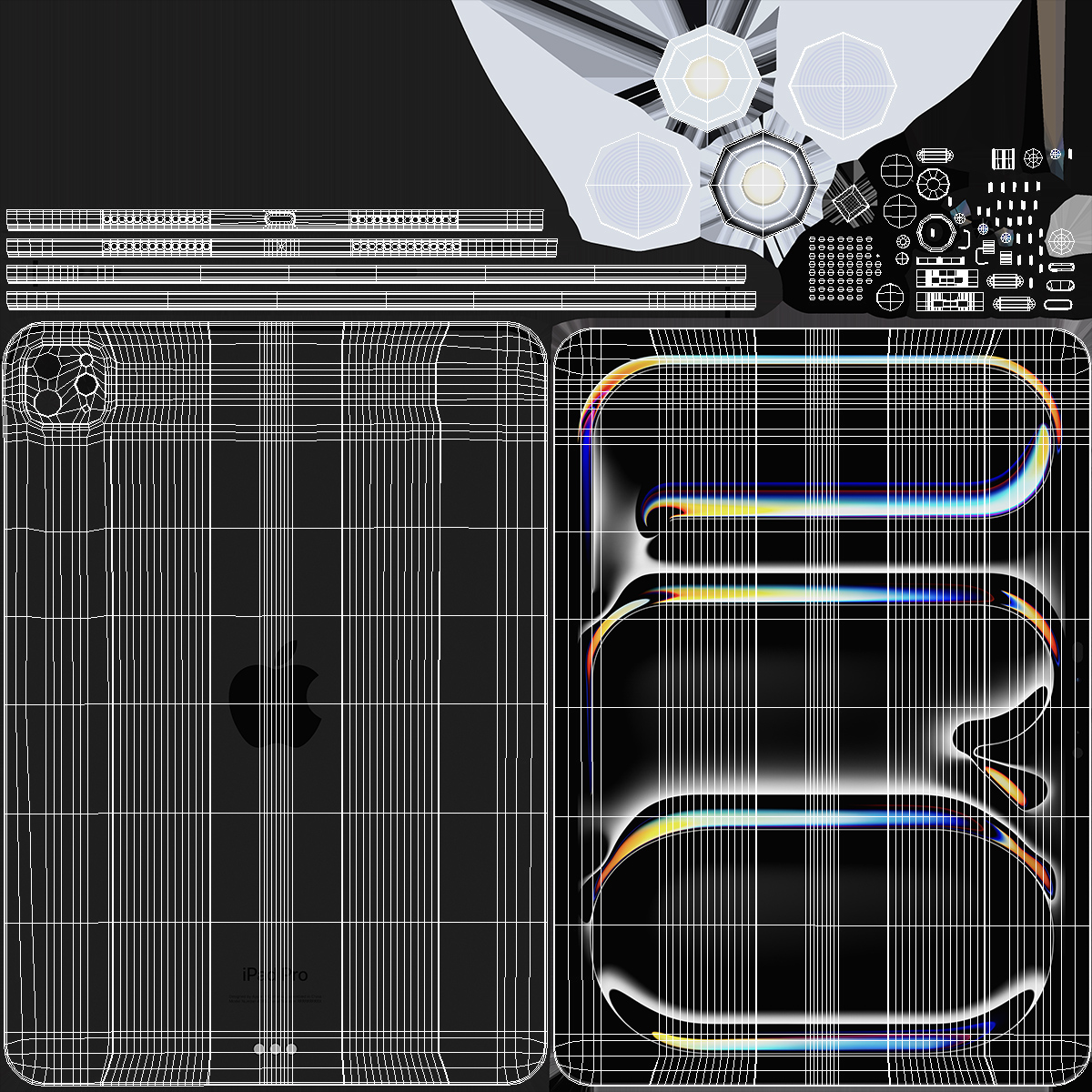 3D Space Black IPad Pro 2024 11 Inch model