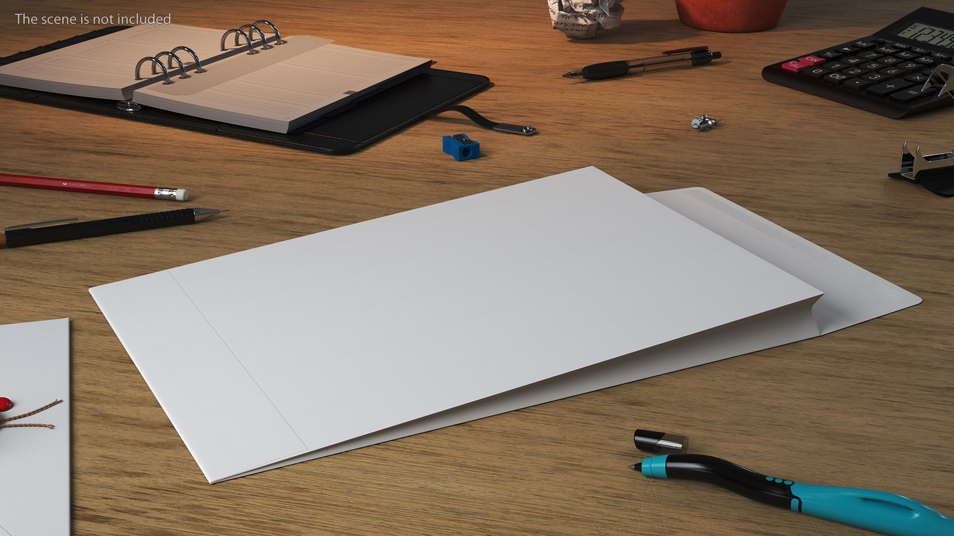 Gusset Envelope White Paper 3D