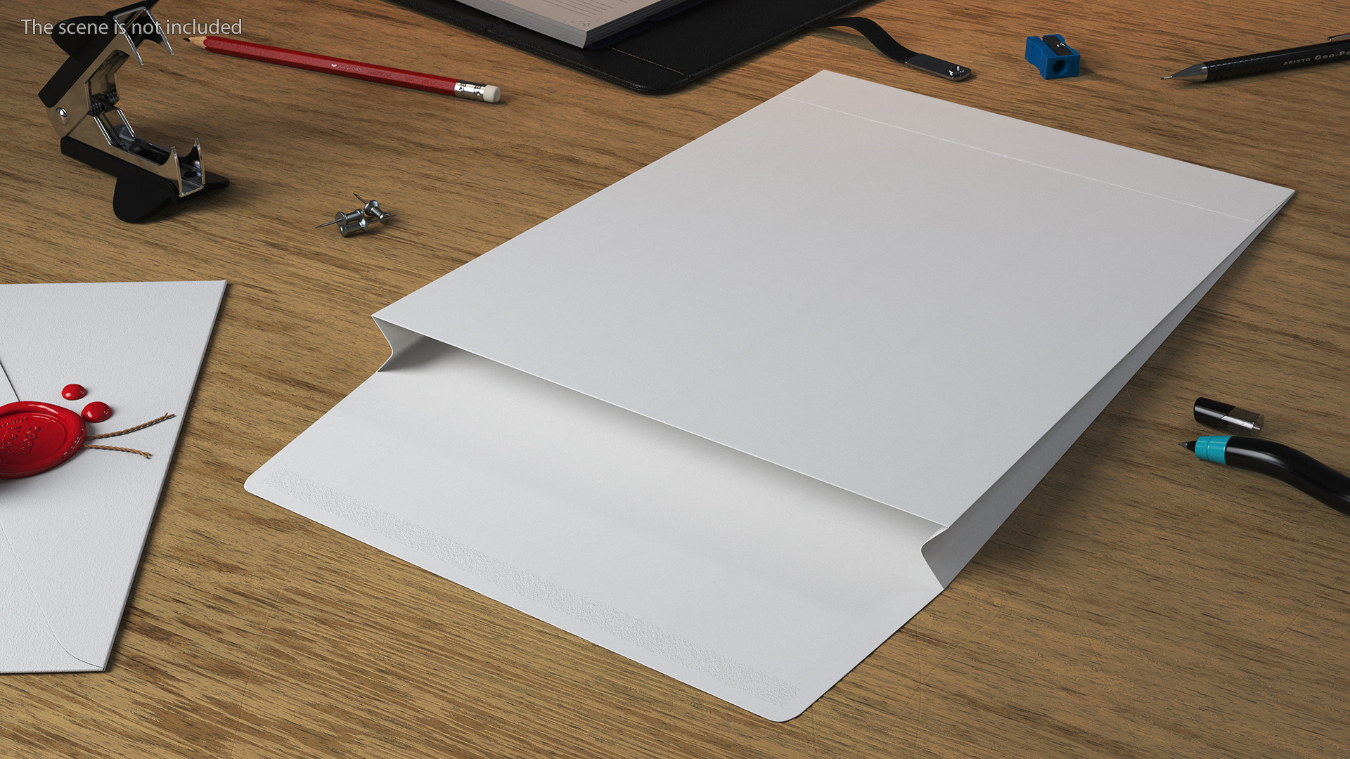 Gusset Envelope White Paper 3D