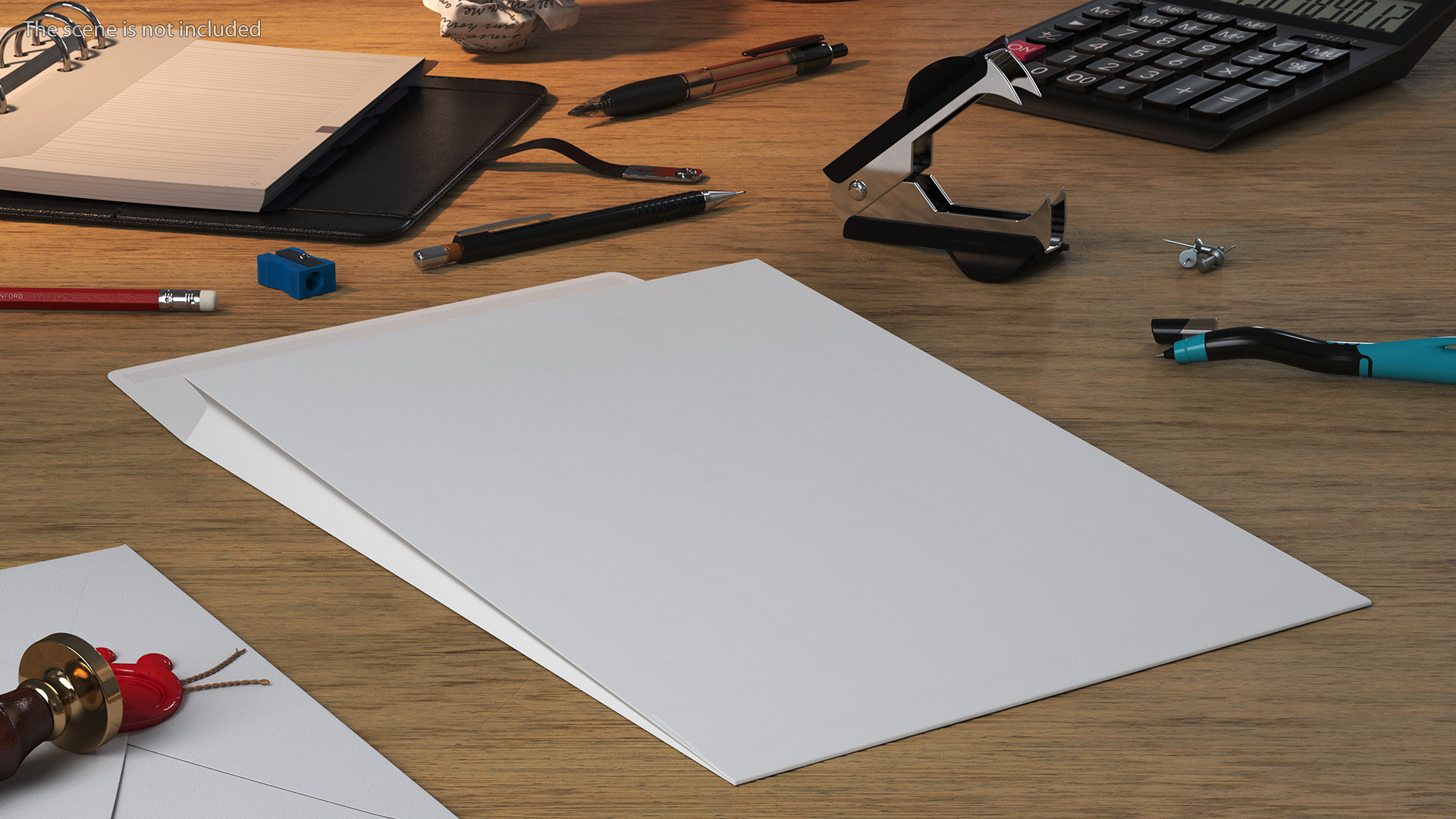 Gusset Envelope White Paper 3D
