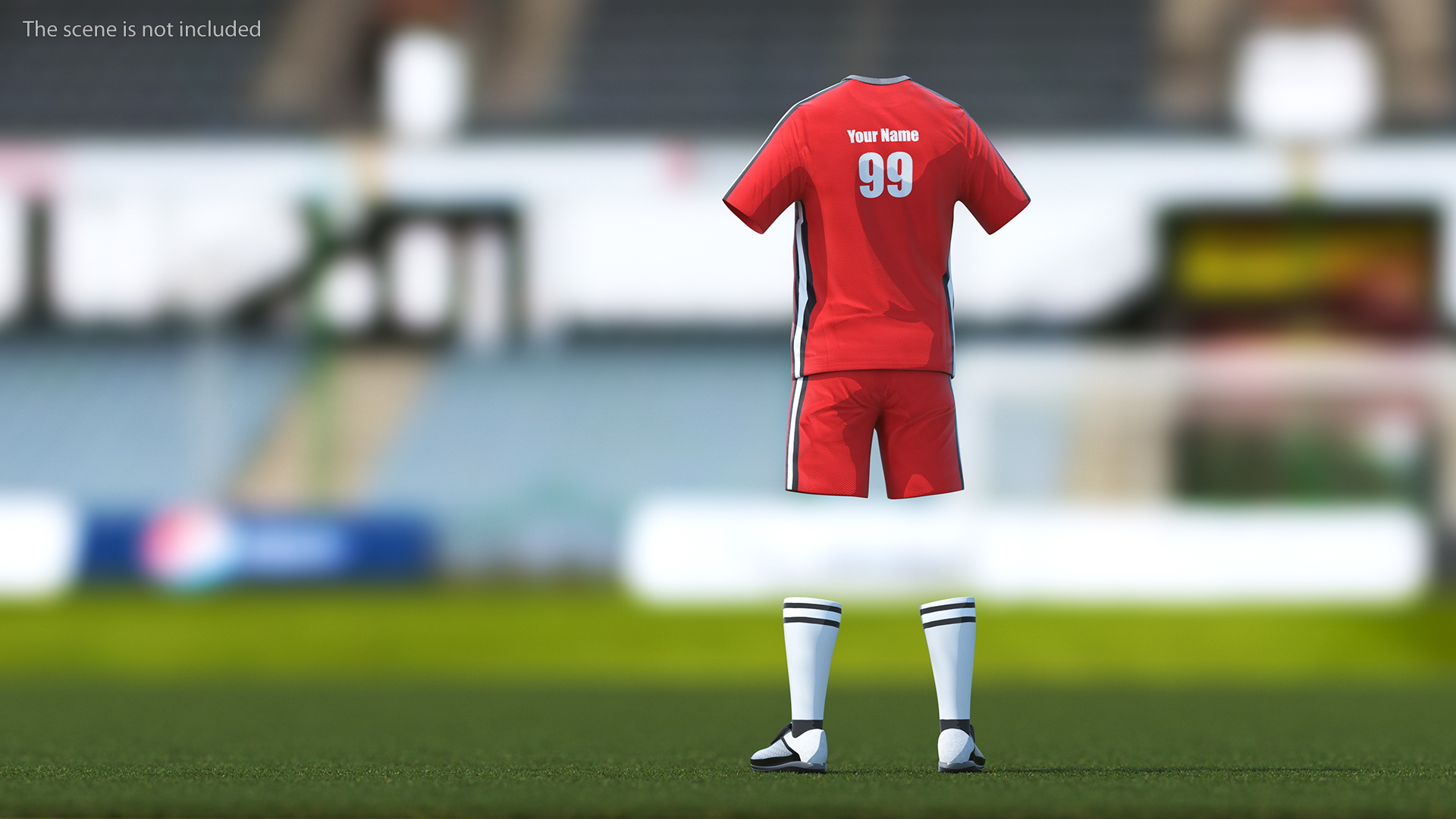 3D Soccer Uniform Red Your Team model