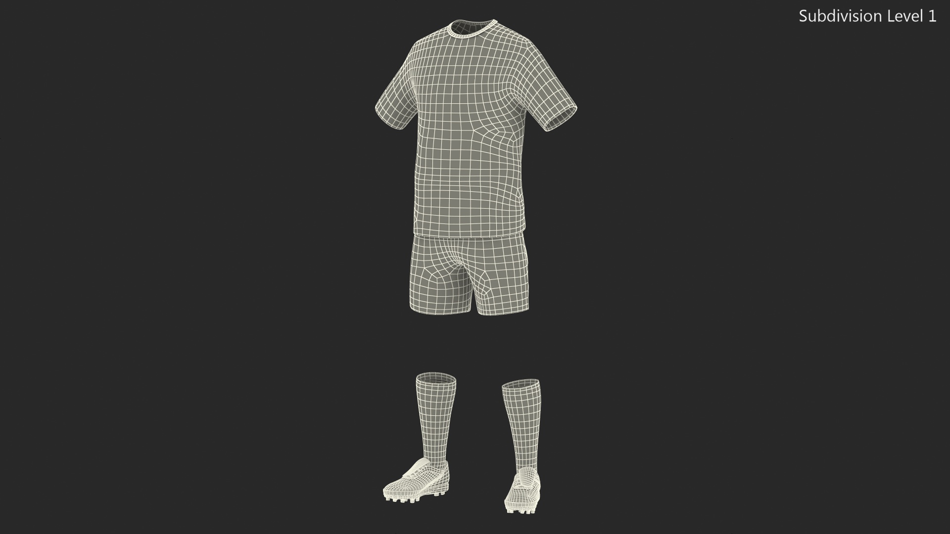 3D Soccer Uniform Red Your Team model
