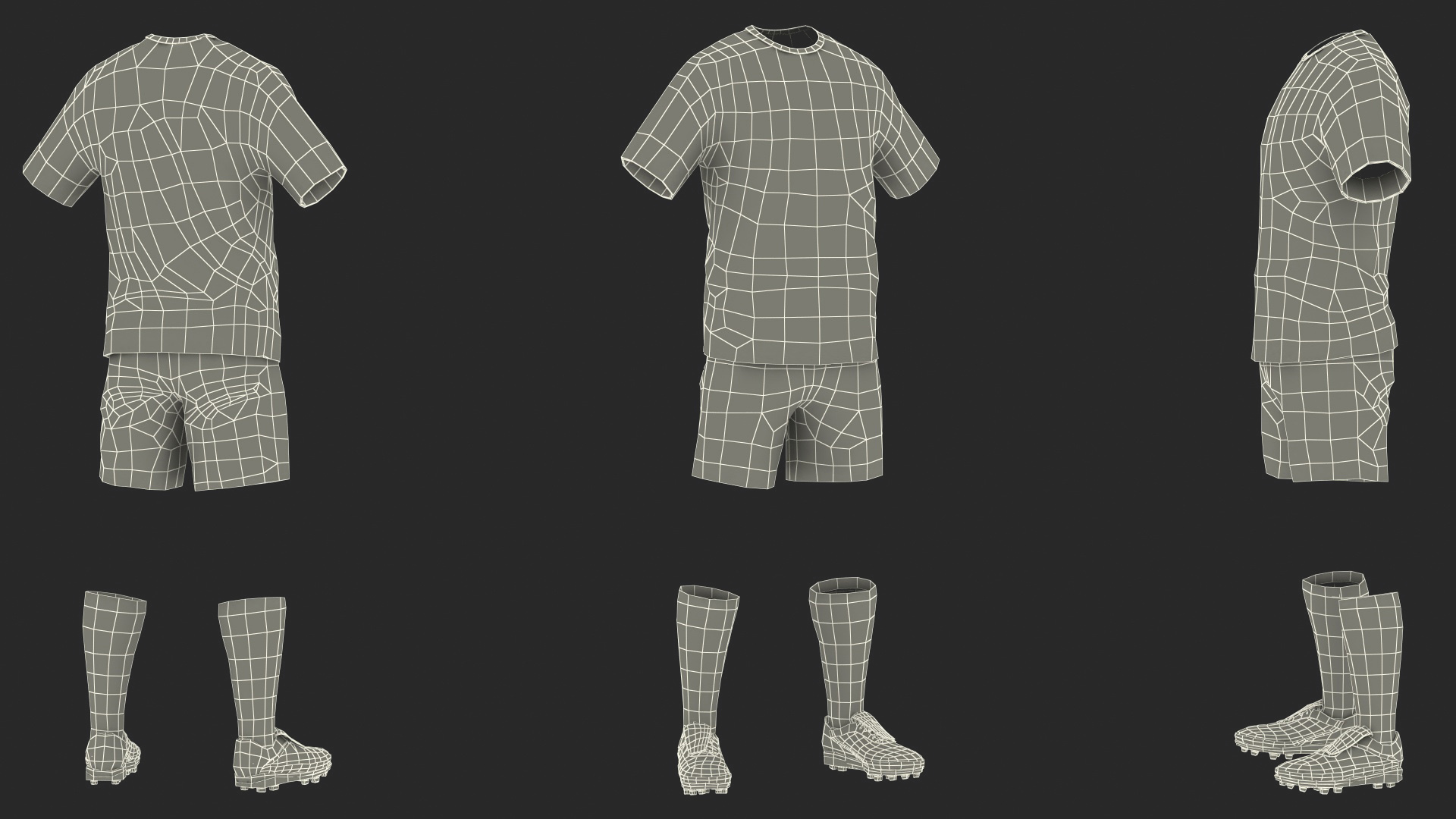 3D Soccer Uniform Red Your Team model