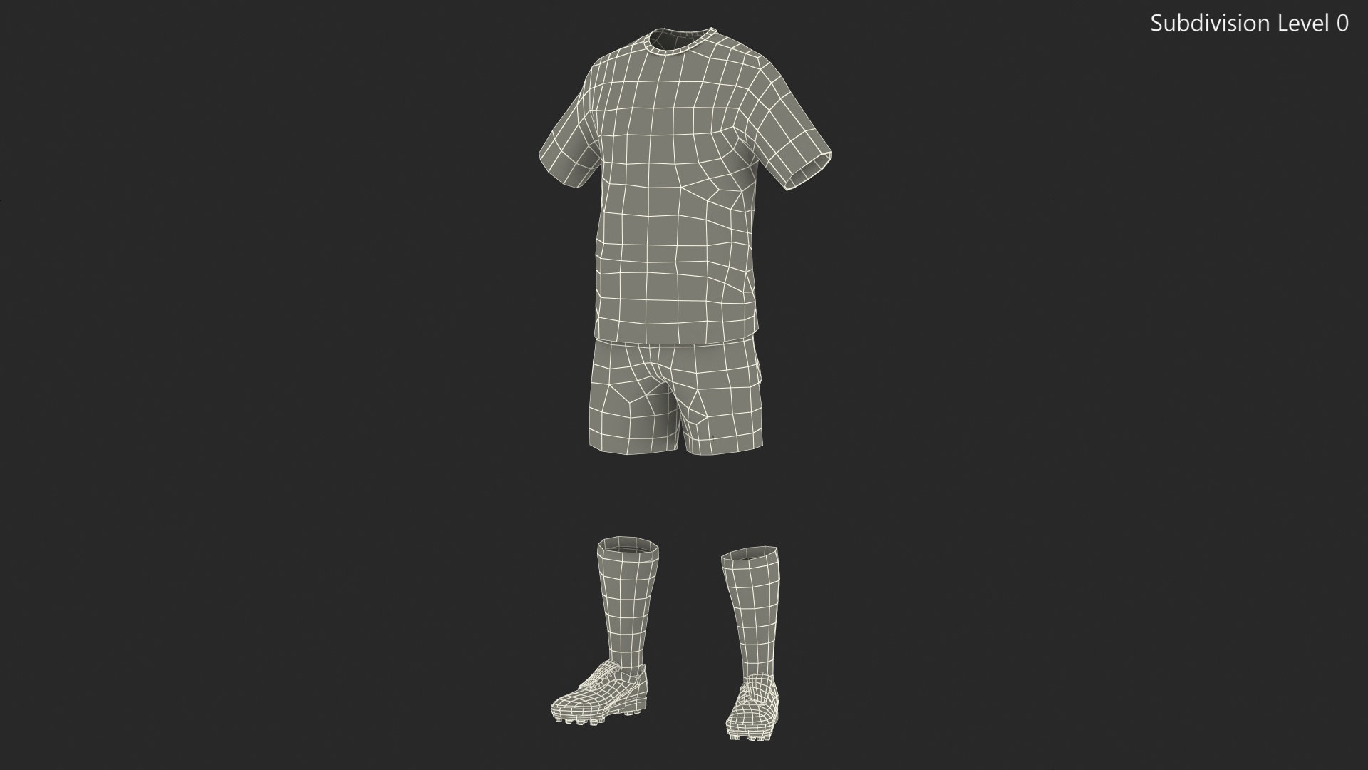3D Soccer Uniform Red Your Team model