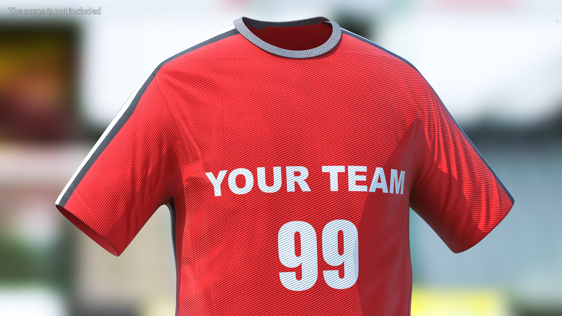 3D Soccer Uniform Red Your Team model