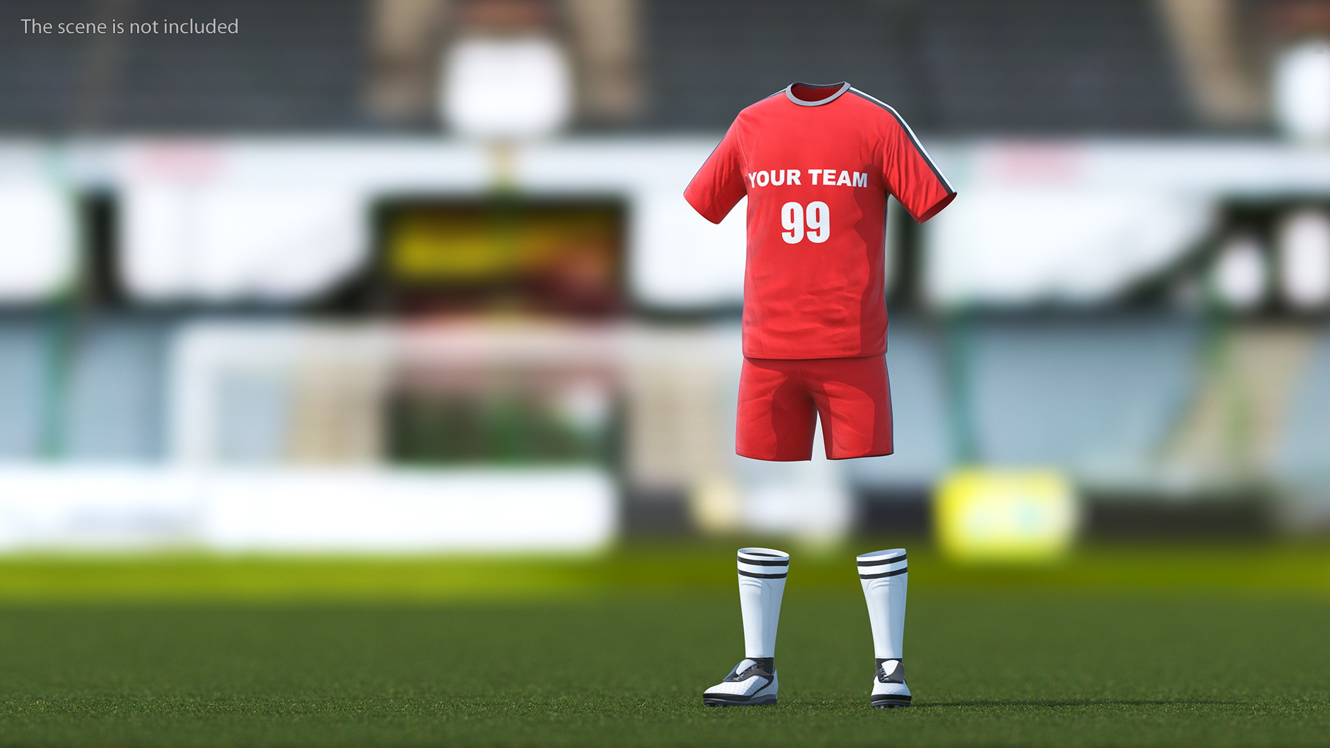 3D Soccer Uniform Red Your Team model