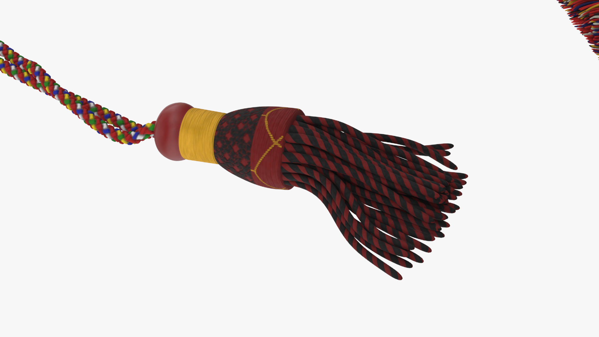 Scottish Bagpipes Instrument Red 3D