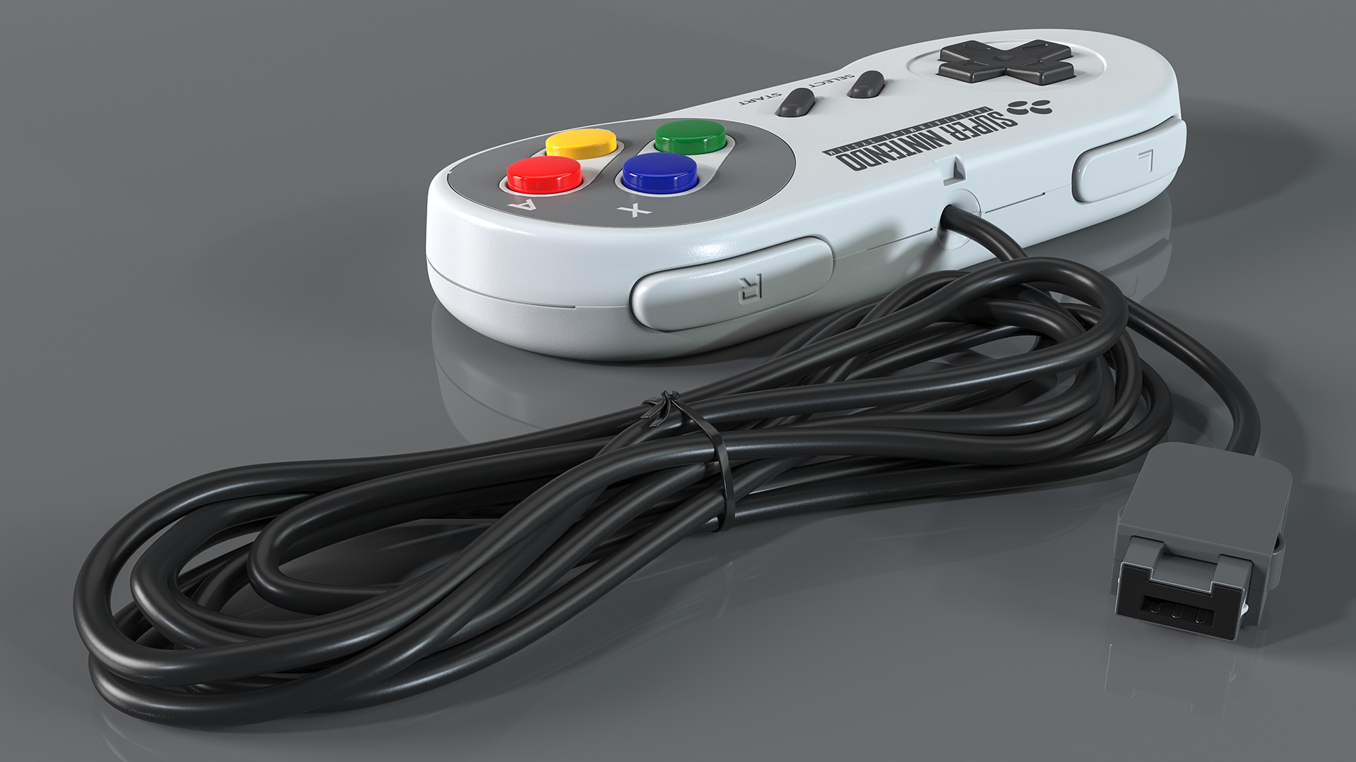 3D Nintendo SNES Joystick Controller model