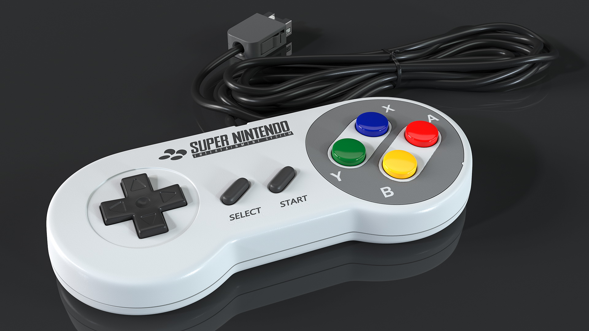 3D Nintendo SNES Joystick Controller model